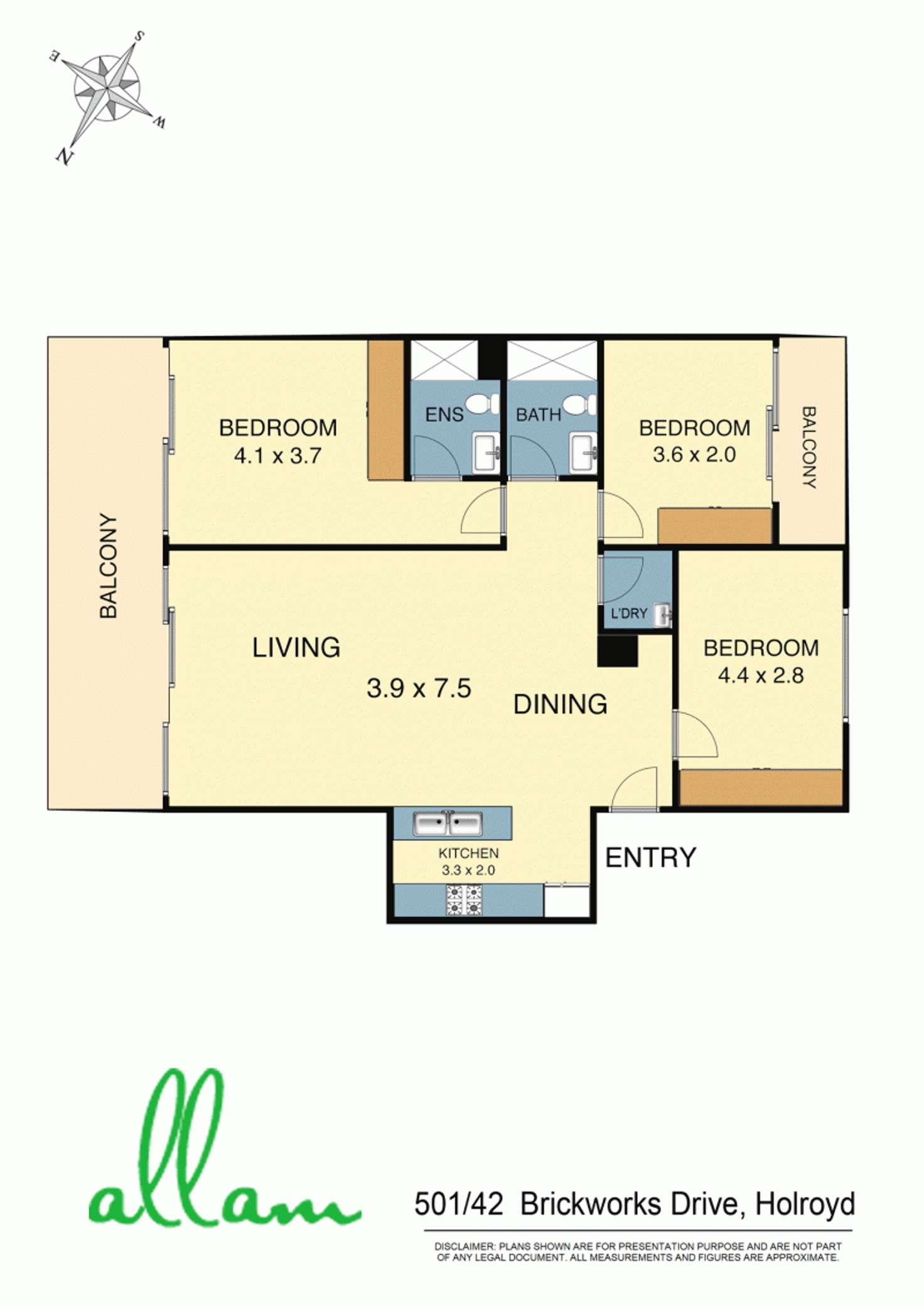 Floorplan of Homely apartment listing, 501B/42 Brickworks Drive, Holroyd NSW 2142
