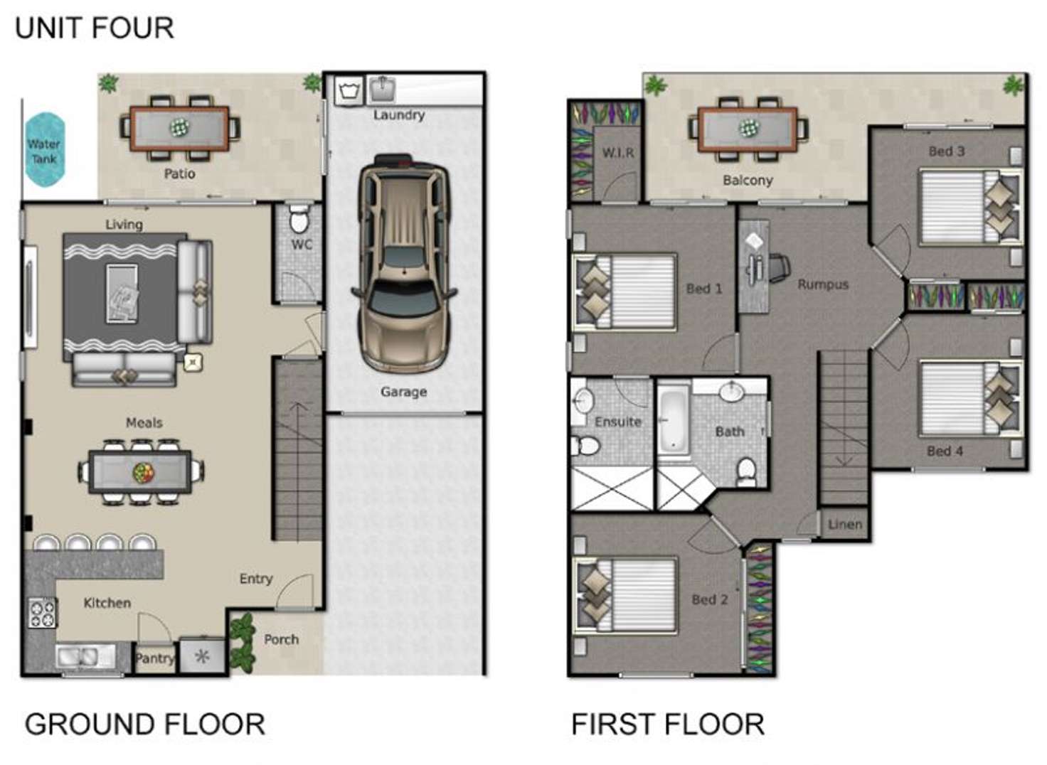 Floorplan of Homely townhouse listing, 4/13 Victor Street, Birkdale QLD 4159