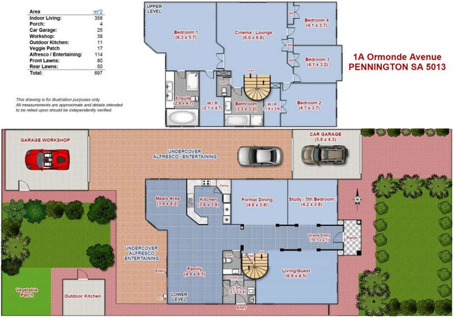 Floorplan of Homely house listing, 1A Ormonde Avenue, Pennington SA 5013