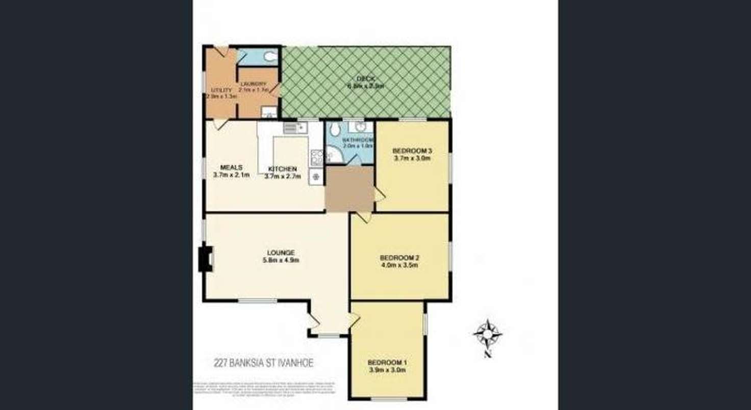 Floorplan of Homely house listing, 227 Banksia Street, Ivanhoe VIC 3079