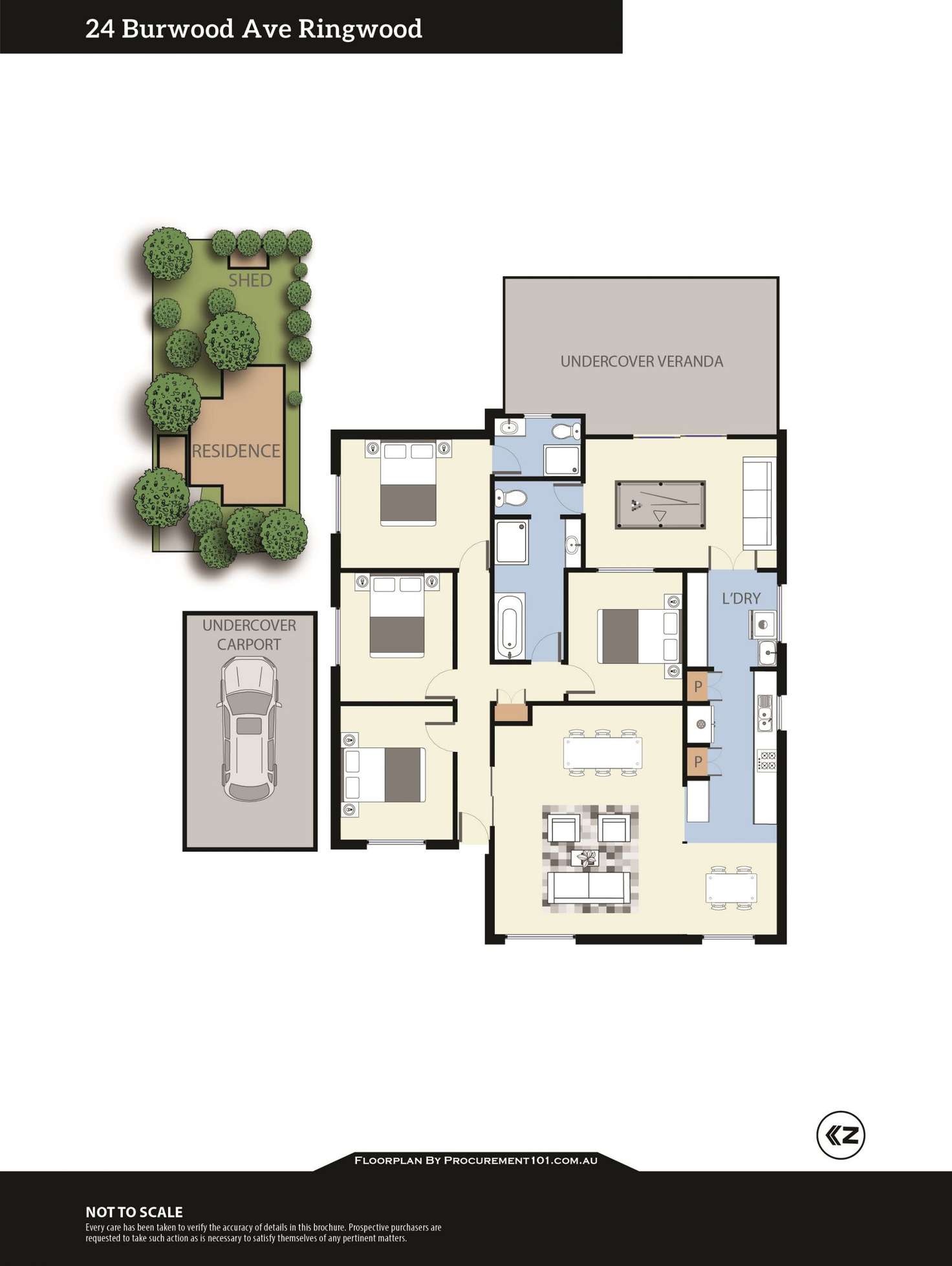 Floorplan of Homely house listing, 24 Burwood Avenue, Ringwood VIC 3134