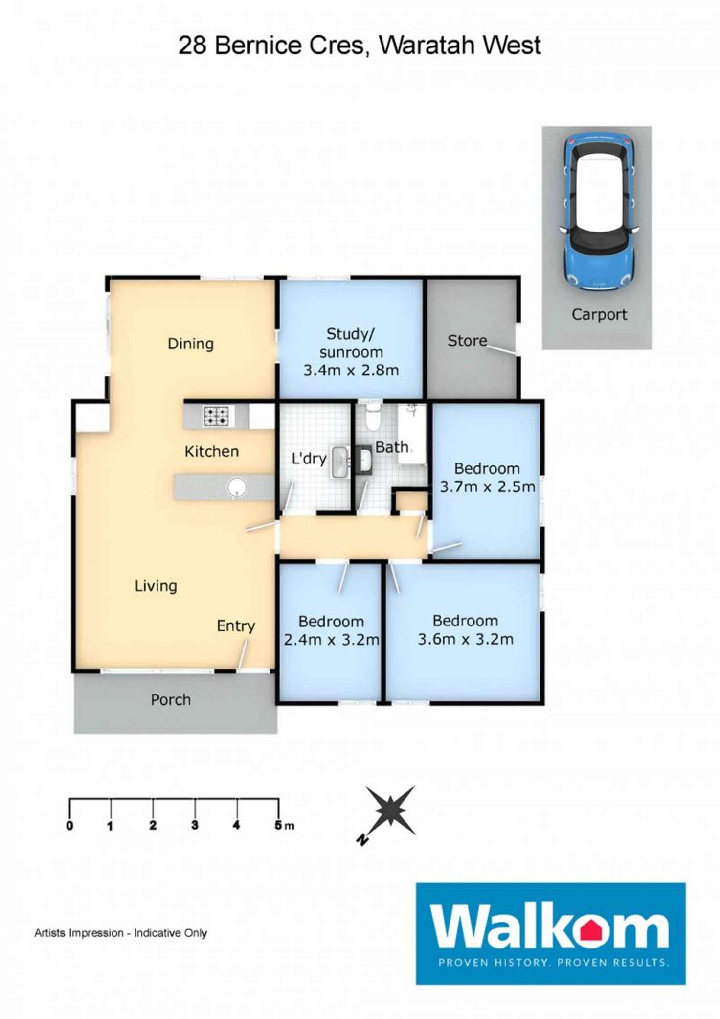 Floorplan of Homely house listing, 28 Bernice Crescent, Waratah West NSW 2298
