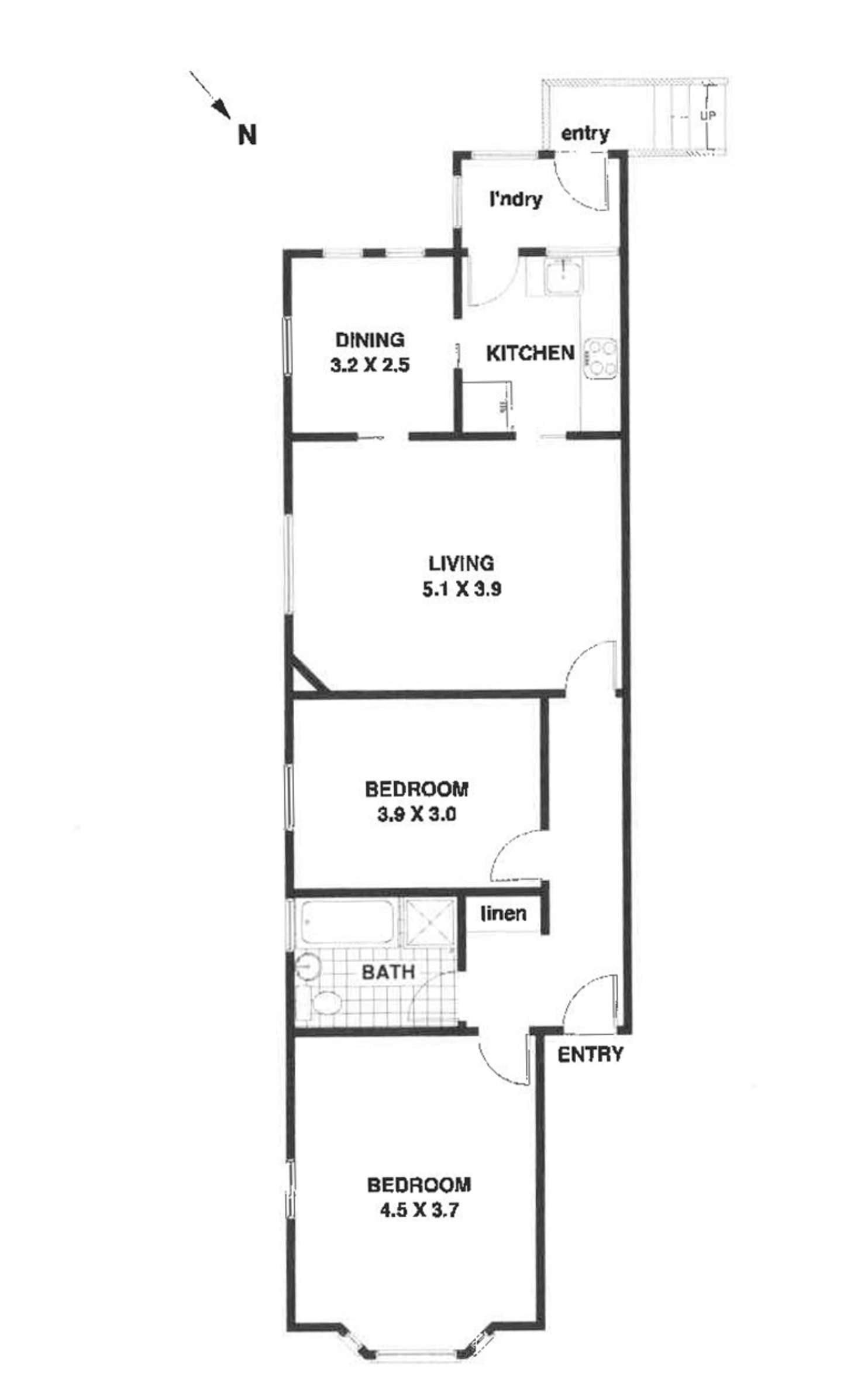 Floorplan of Homely apartment listing, 3/226 Pacific Highway, Greenwich NSW 2065