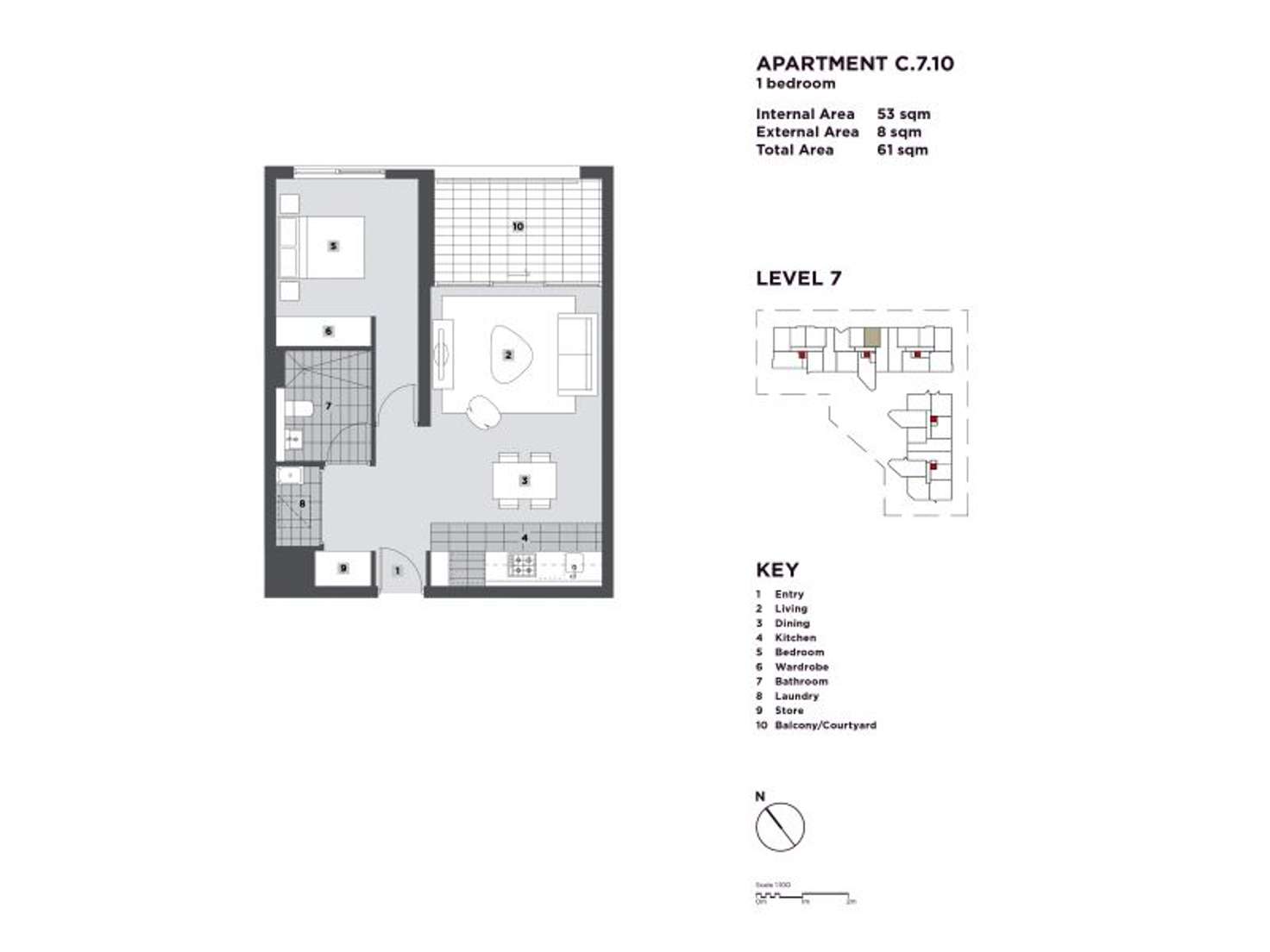 Floorplan of Homely apartment listing, C710/12 Nuvolari Pl, Wentworth Point NSW 2127