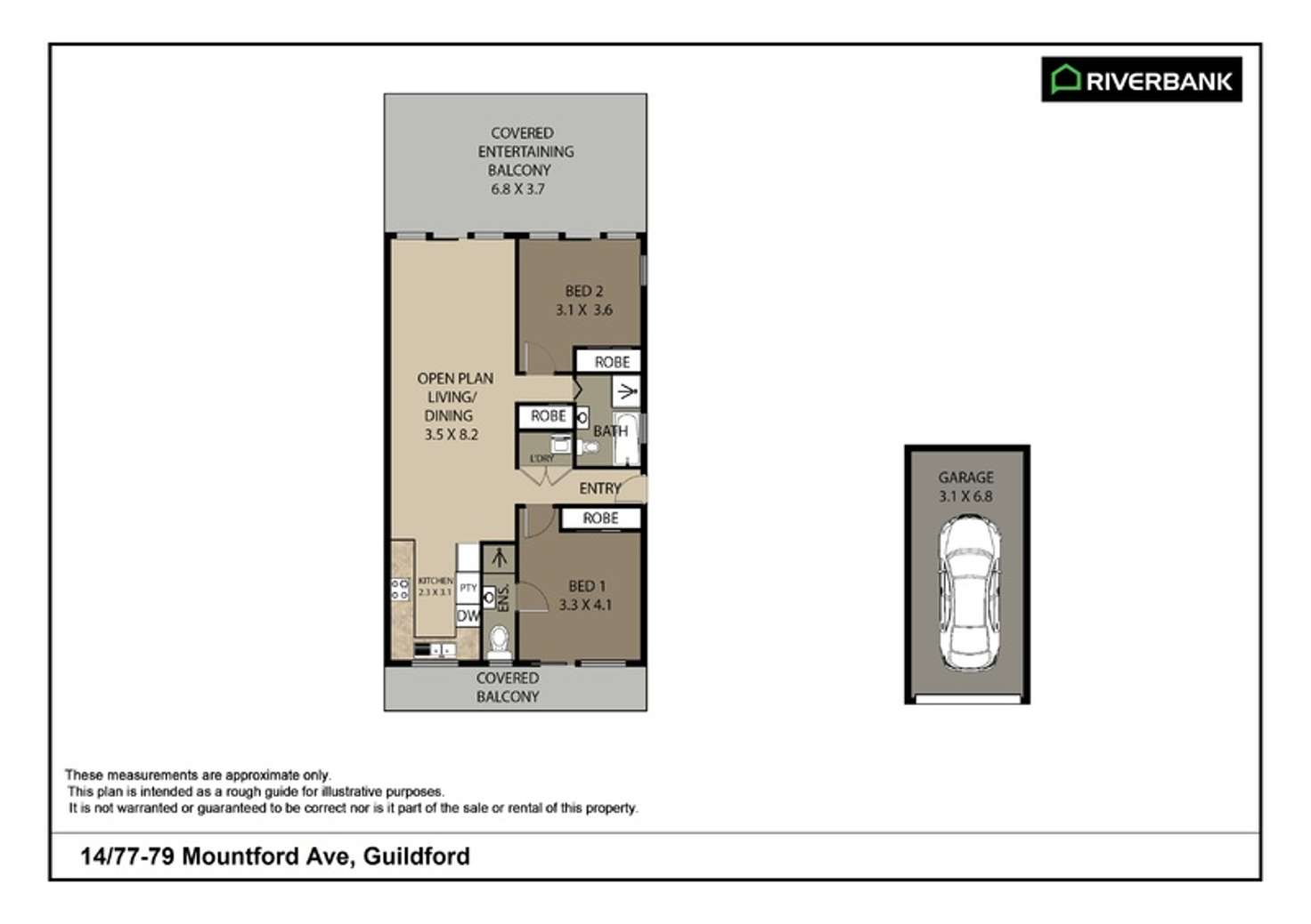 Floorplan of Homely unit listing, 14/77-79 Mountford Avenue, Guildford NSW 2161