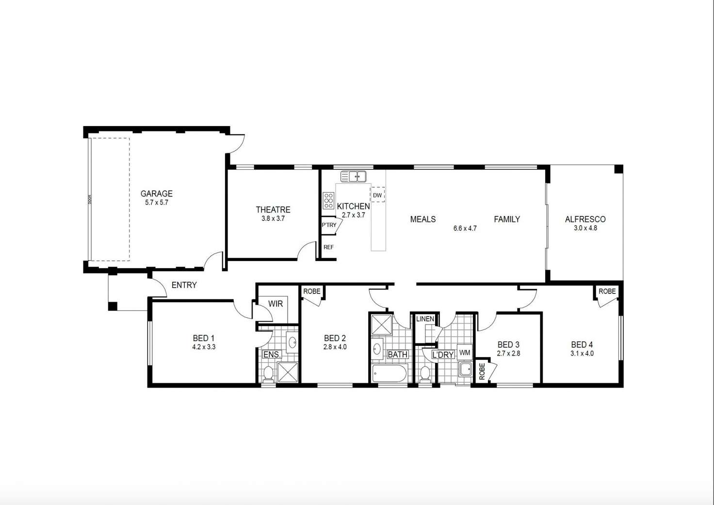Floorplan of Homely house listing, 6 Heronwood Glade, Harrisdale WA 6112