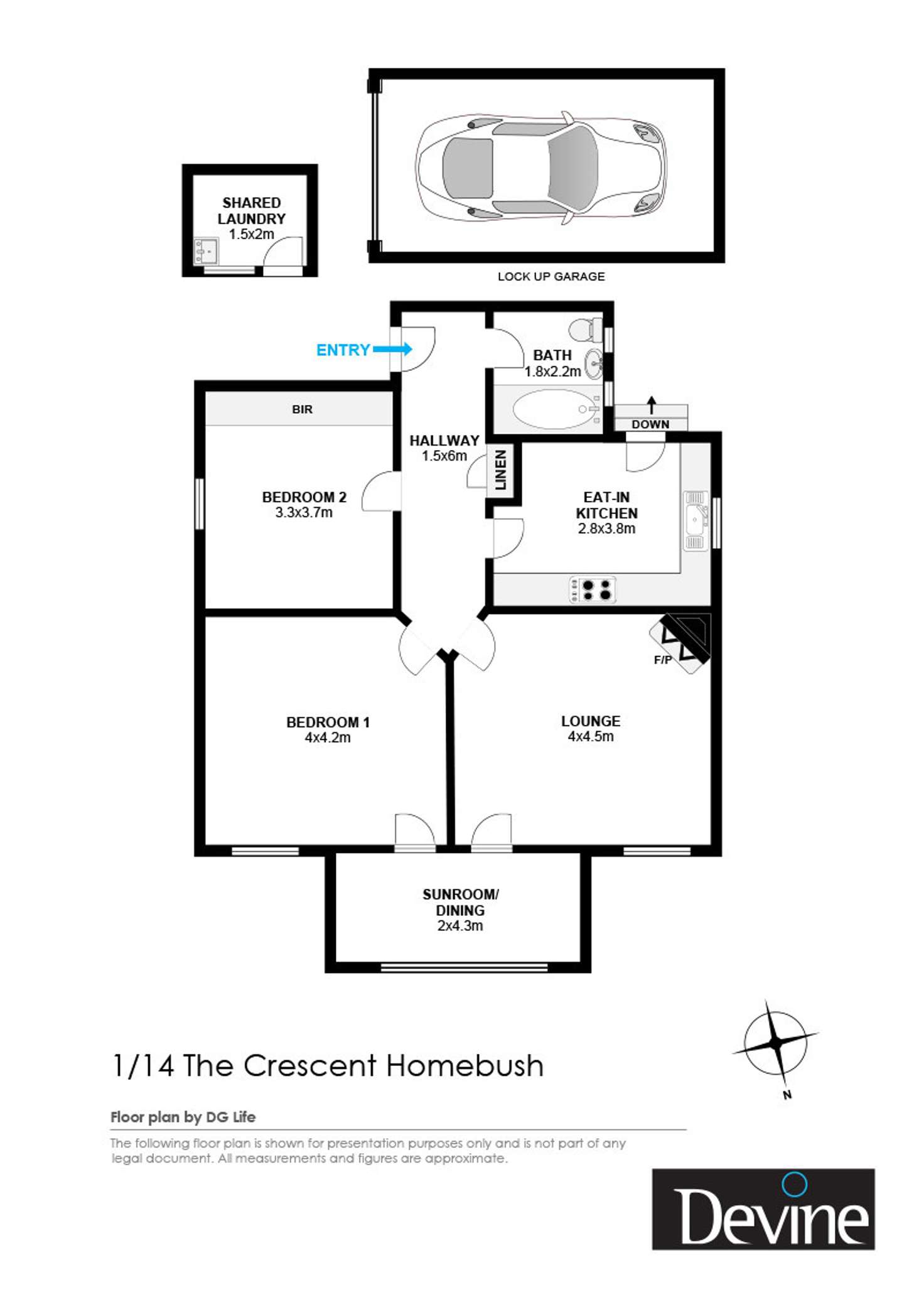 Floorplan of Homely apartment listing, 1/14 The Crescent, Homebush NSW 2140