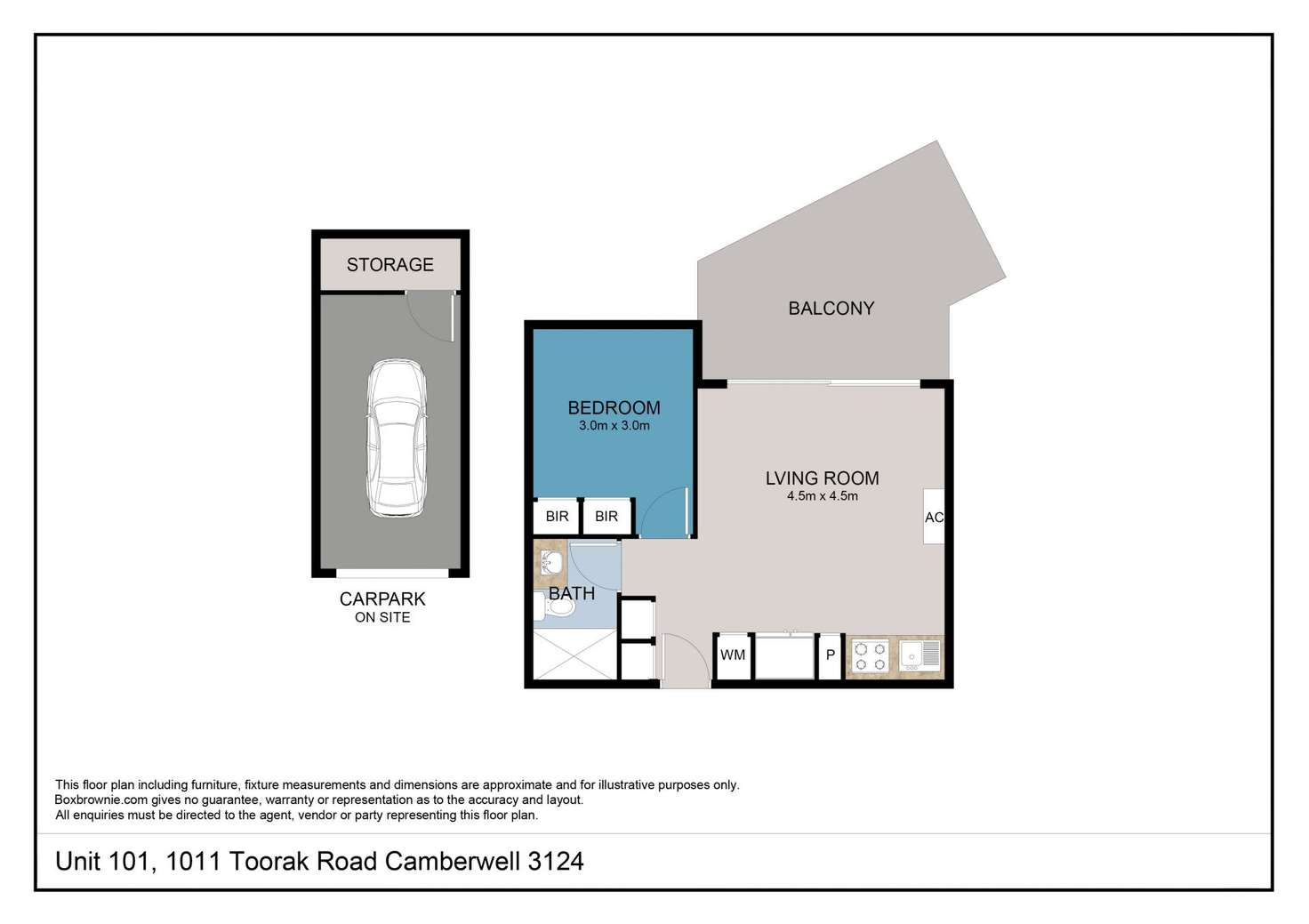 Floorplan of Homely apartment listing, 101/1011 Toorak Road, Camberwell VIC 3124