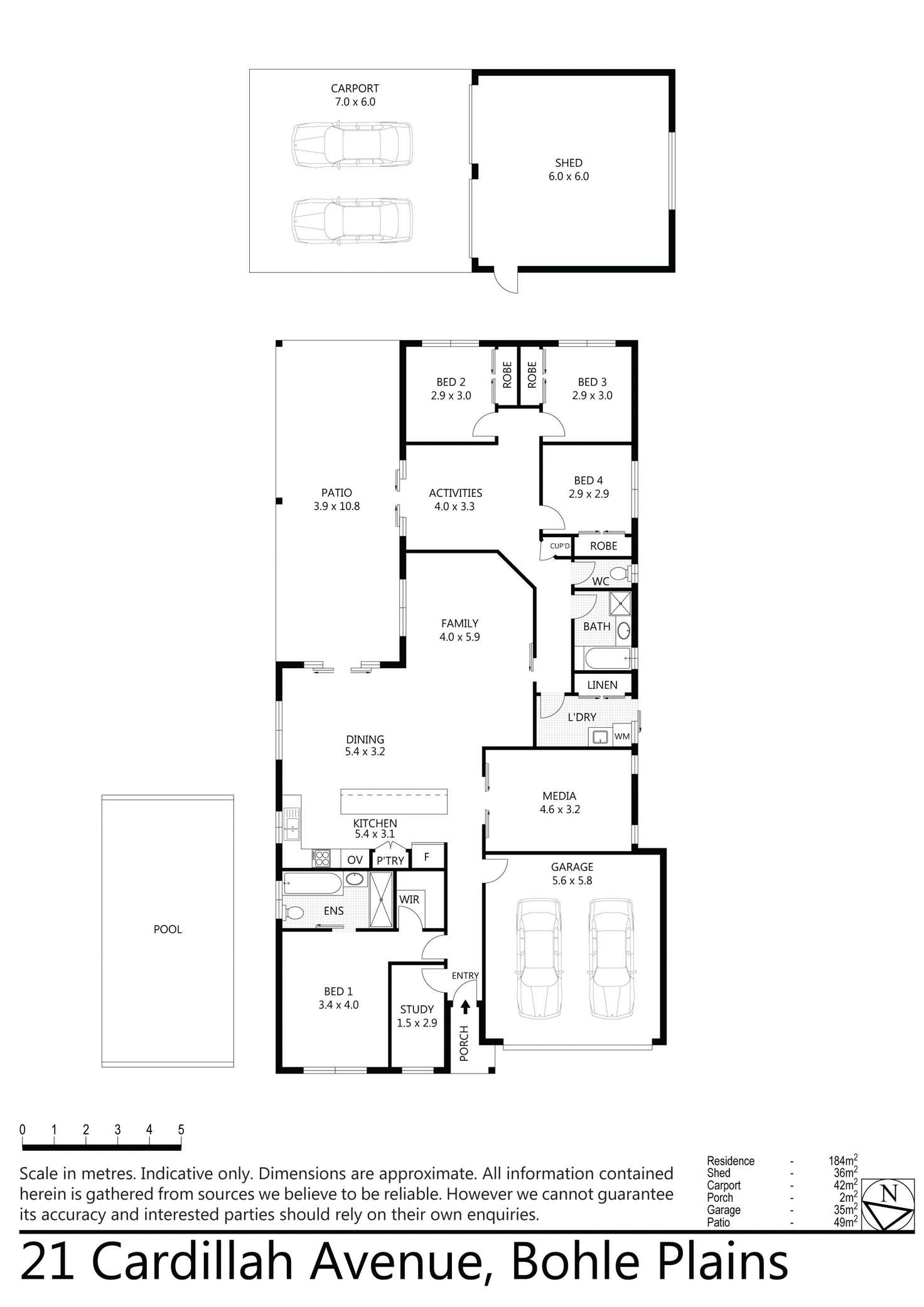 Floorplan of Homely house listing, 21 Cardillah Avenue, Bohle Plains QLD 4817