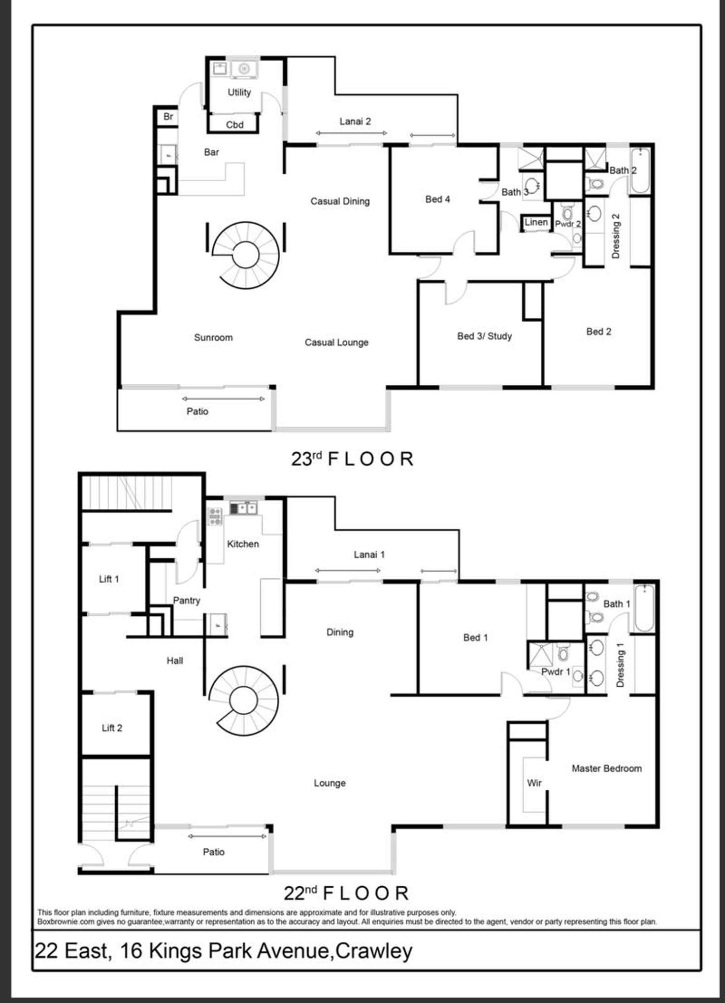 Floorplan of Homely apartment listing, SkyEast Strathearn/16 Kings Park Avenue, Crawley WA 6009