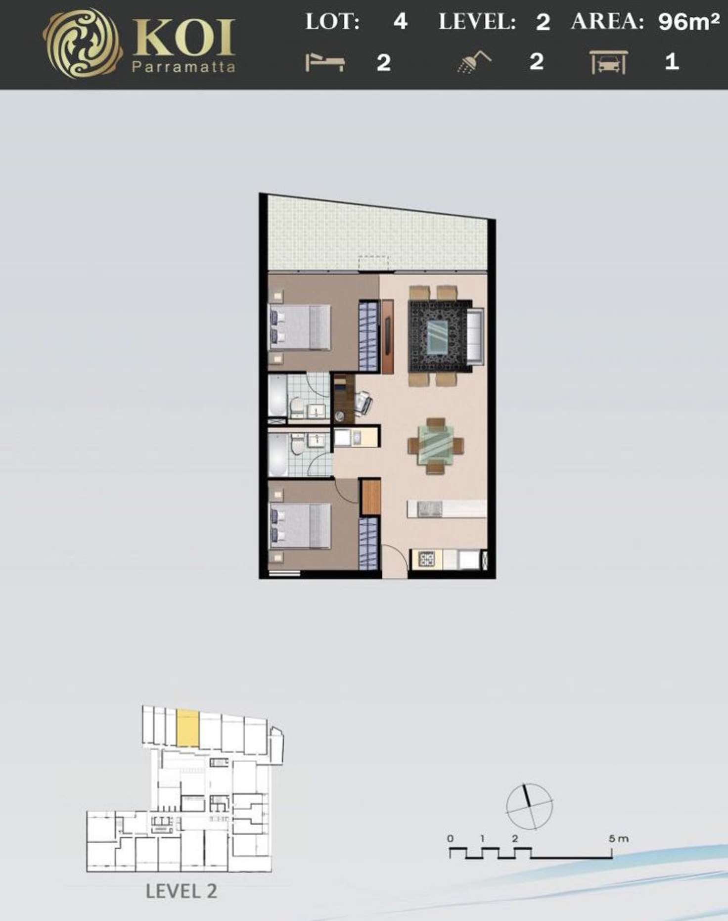Floorplan of Homely apartment listing, 4/109-113 George Street, Parramatta NSW 2150