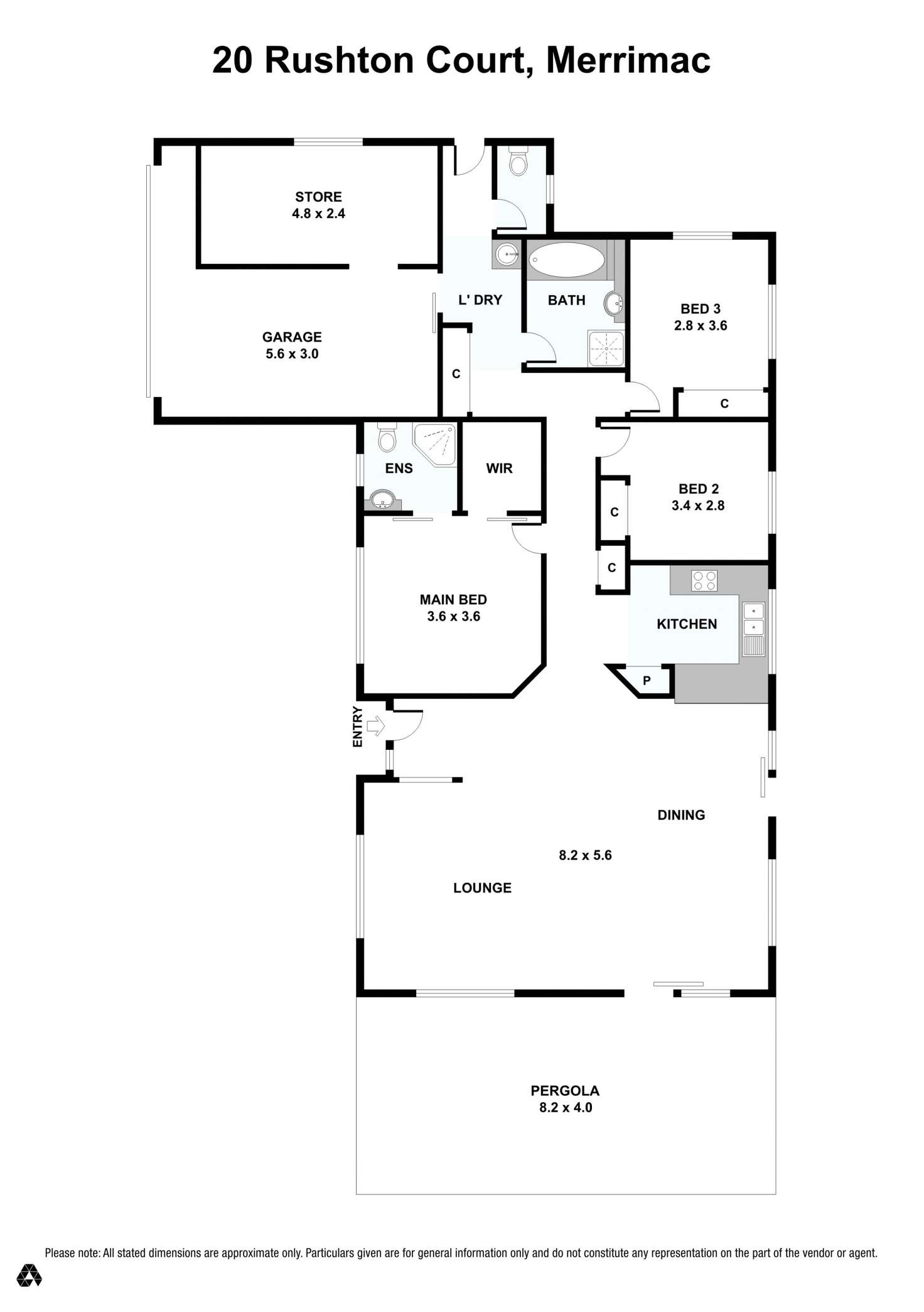 Floorplan of Homely house listing, 20 Rushton Crt, Merrimac QLD 4226