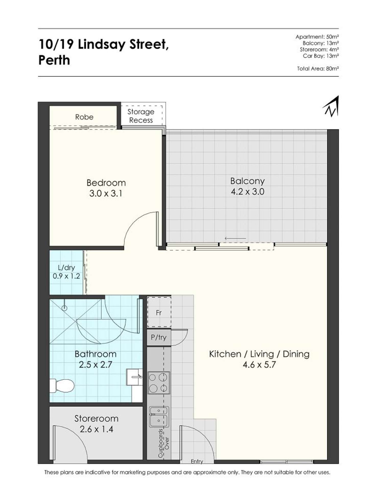 Floorplan of Homely apartment listing, 10/19 Lindsay St, Perth WA 6000