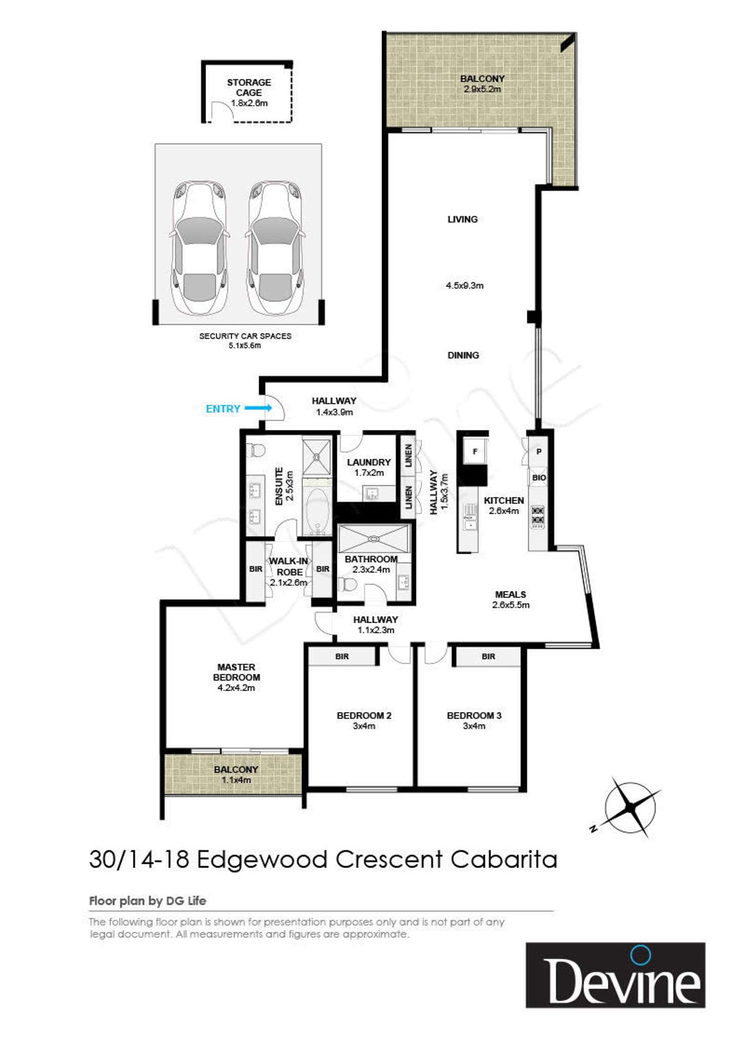 Floorplan of Homely apartment listing, 30/14-18 Edgewood Crescent, Cabarita NSW 2137