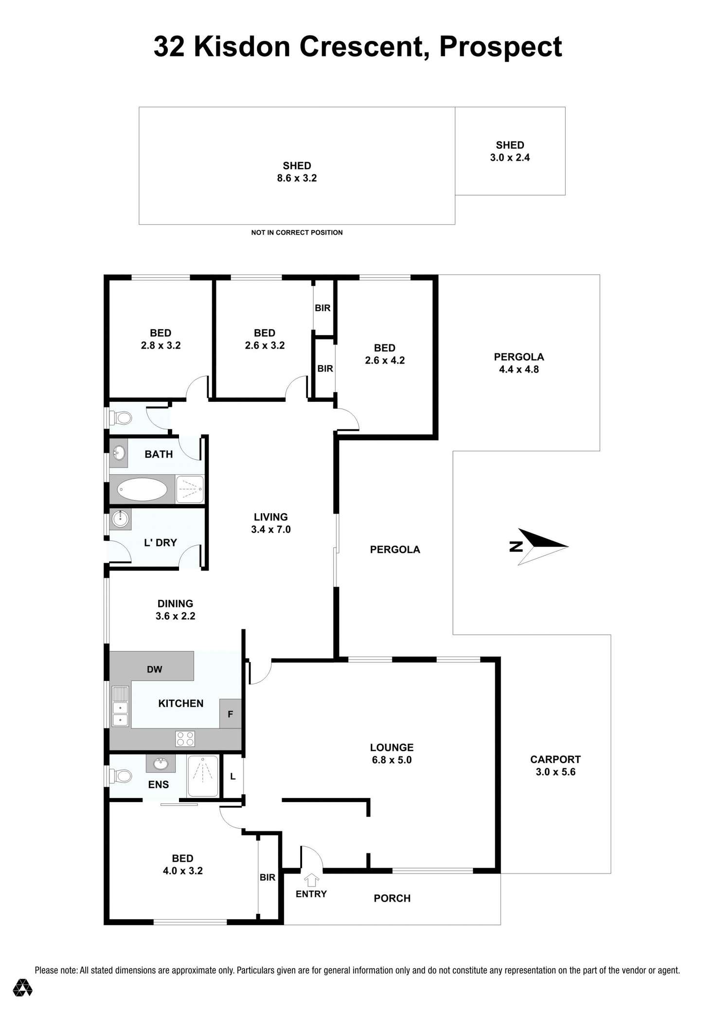 Floorplan of Homely house listing, 32 Kisdon Cres, Prospect NSW 2148