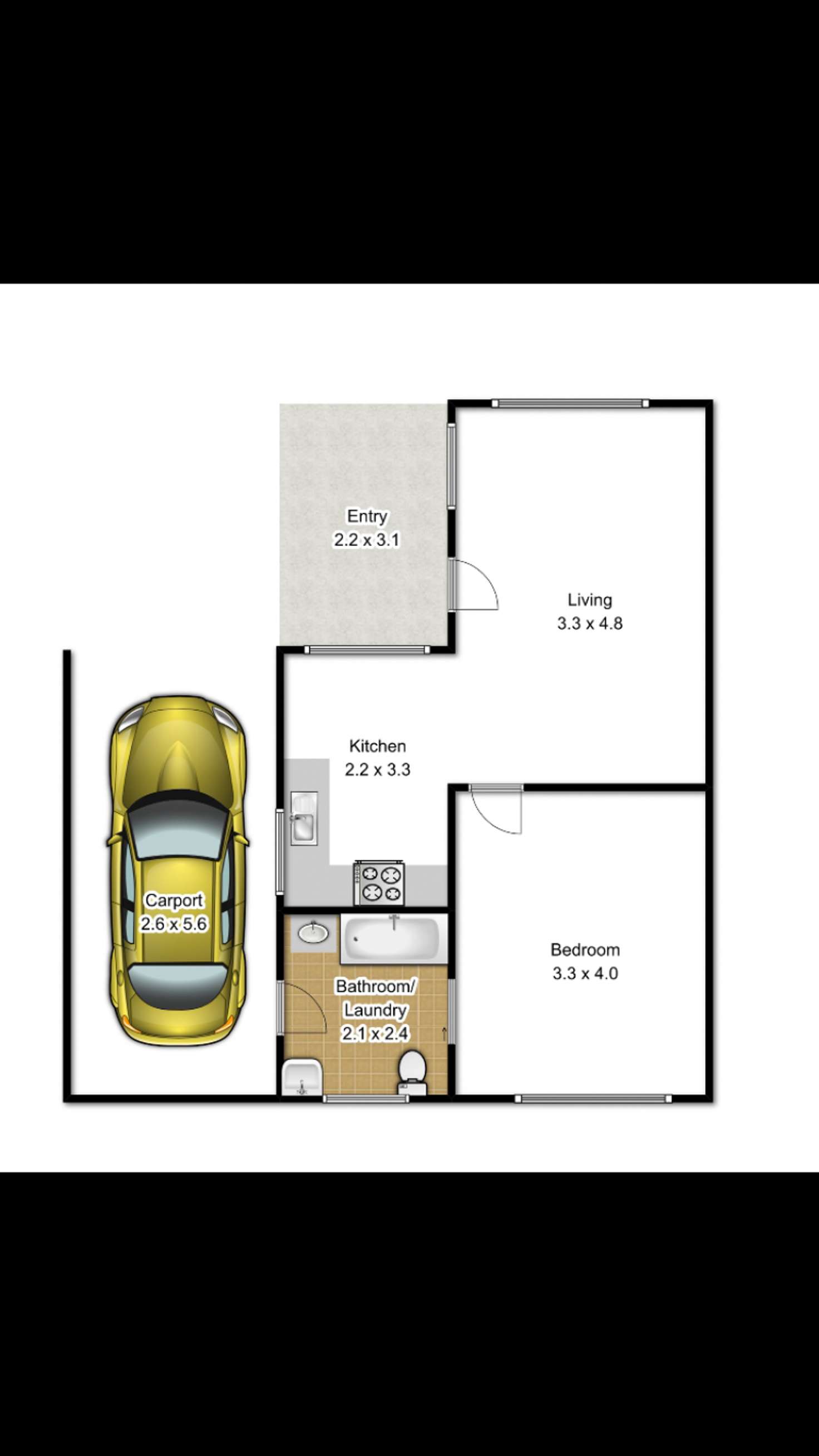 Floorplan of Homely semiDetached listing, 4/57 Bank Street, Traralgon VIC 3844