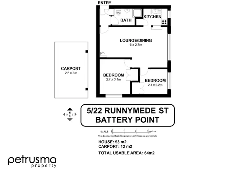 Floorplan of Homely unit listing, 5/22 Runnymede Street, Battery Point TAS 7004