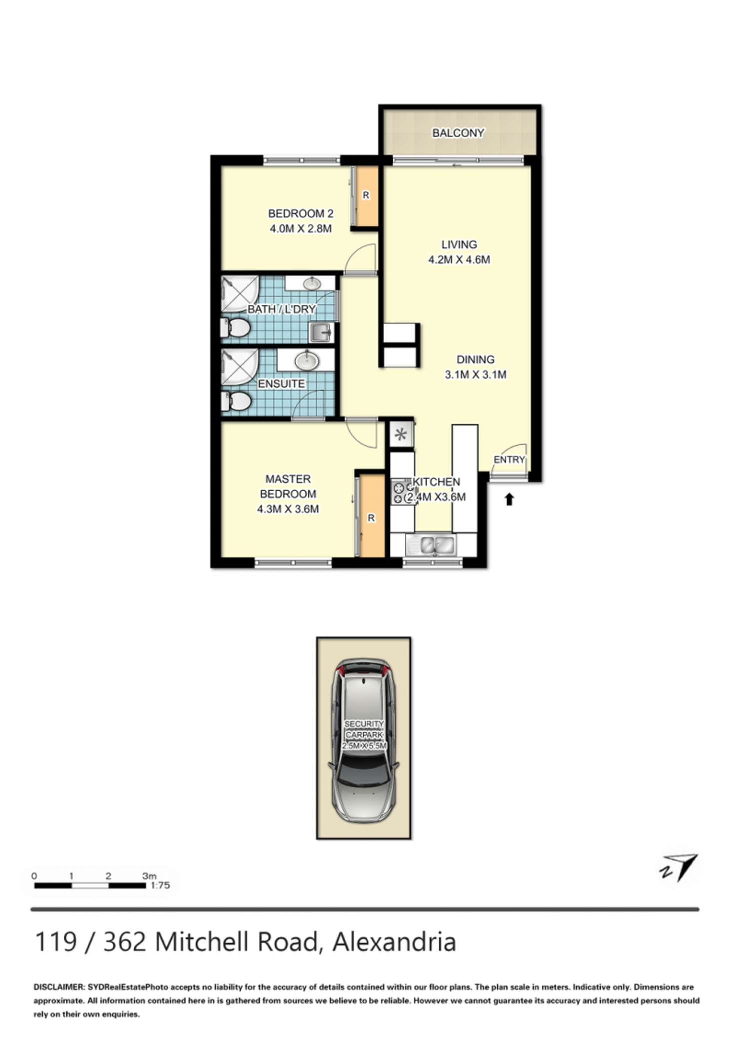 Floorplan of Homely apartment listing, 119/362 Mitchell Road, Alexandria NSW 2015