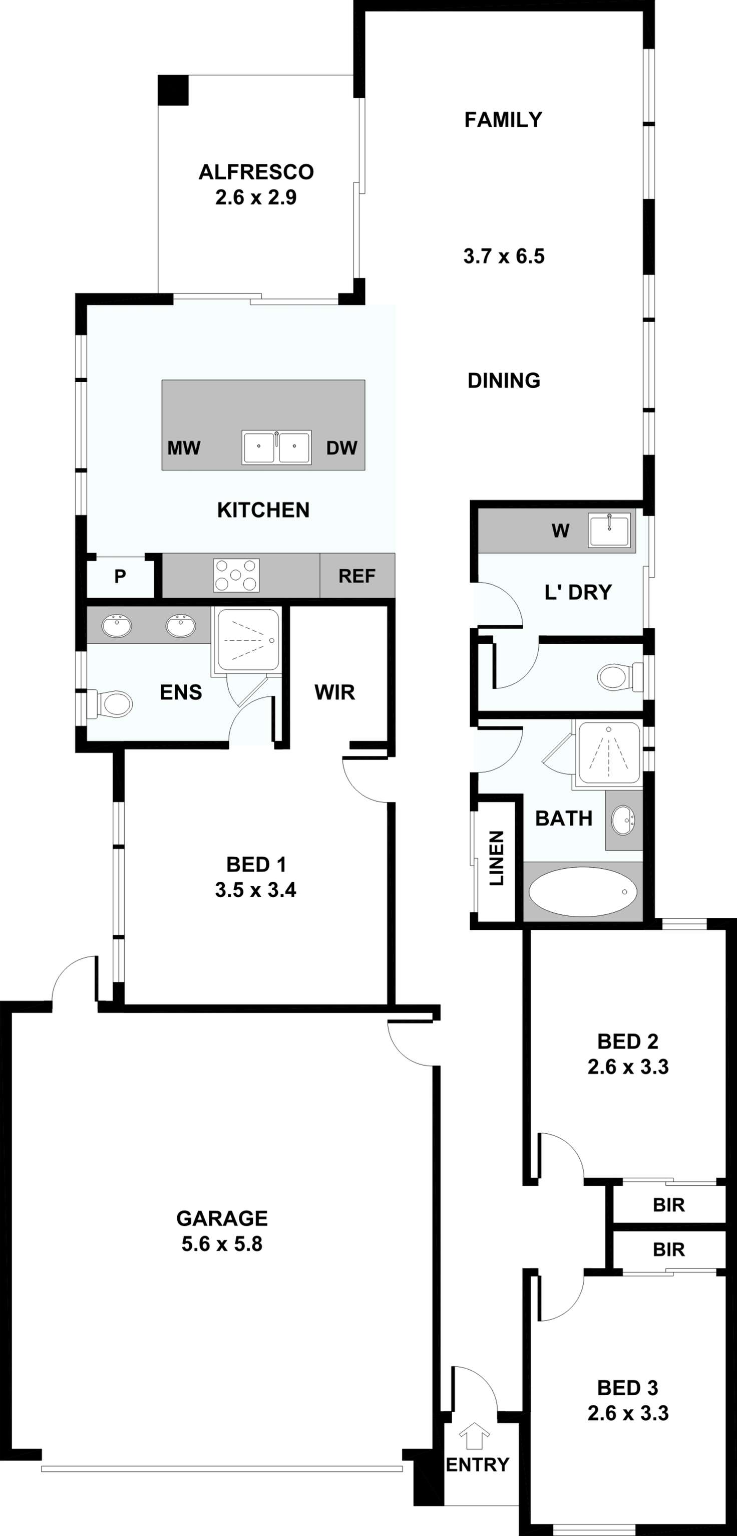 Floorplan of Homely house listing, 42 Castlereagh Way, Brabham WA 6055
