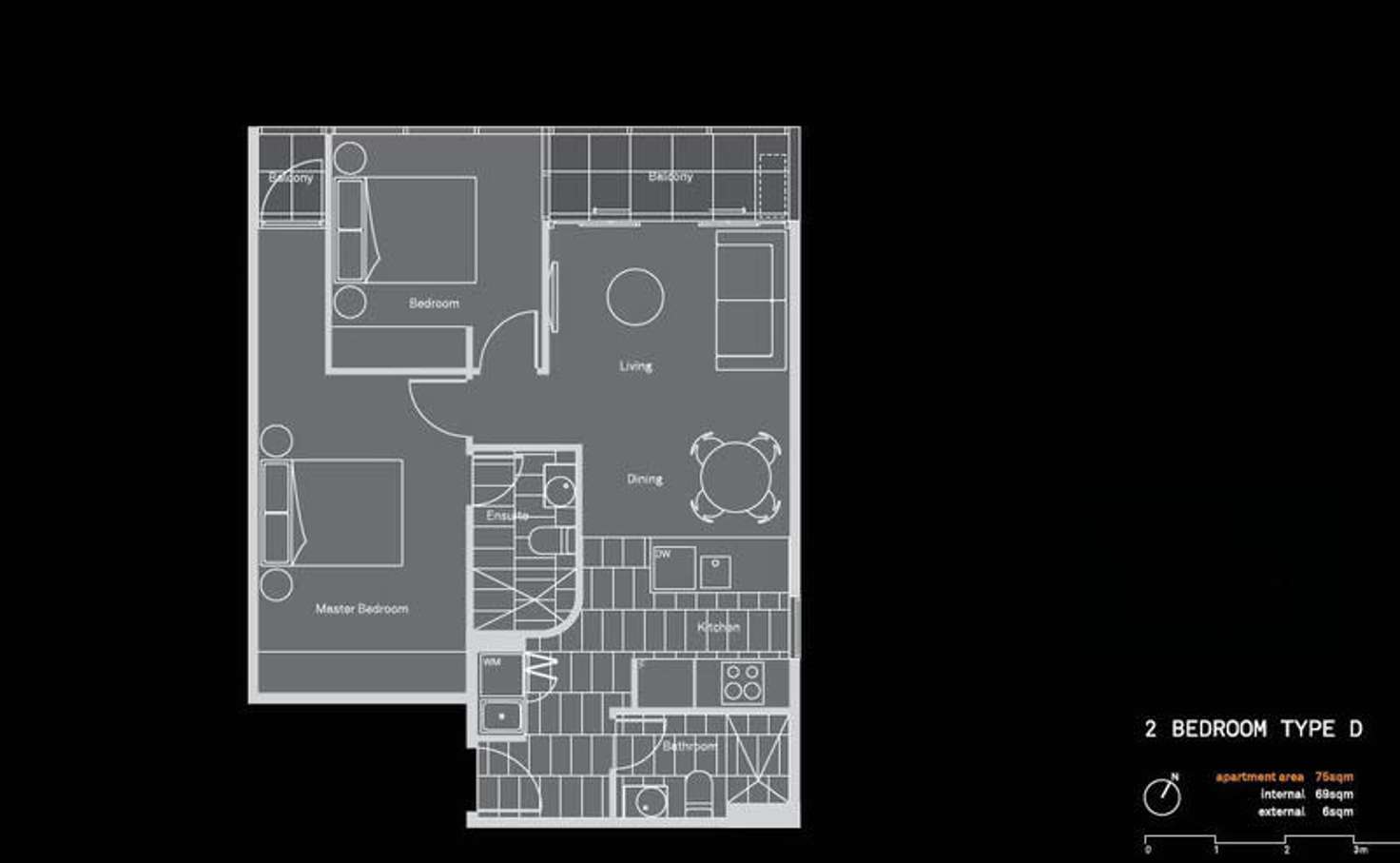 Floorplan of Homely apartment listing, 604/108 Flinders St, Melbourne VIC 3000