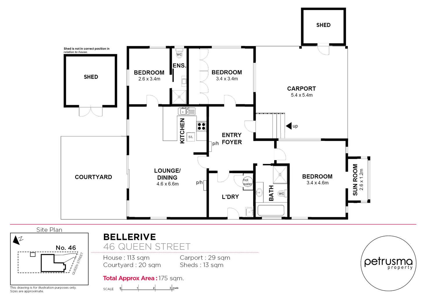 Floorplan of Homely house listing, 46 Queen Street, Bellerive TAS 7018