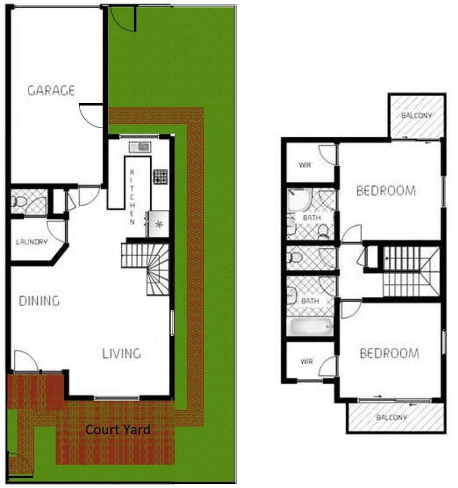 Floorplan of Homely townhouse listing, 15/64 Browne St, New Farm QLD 4005