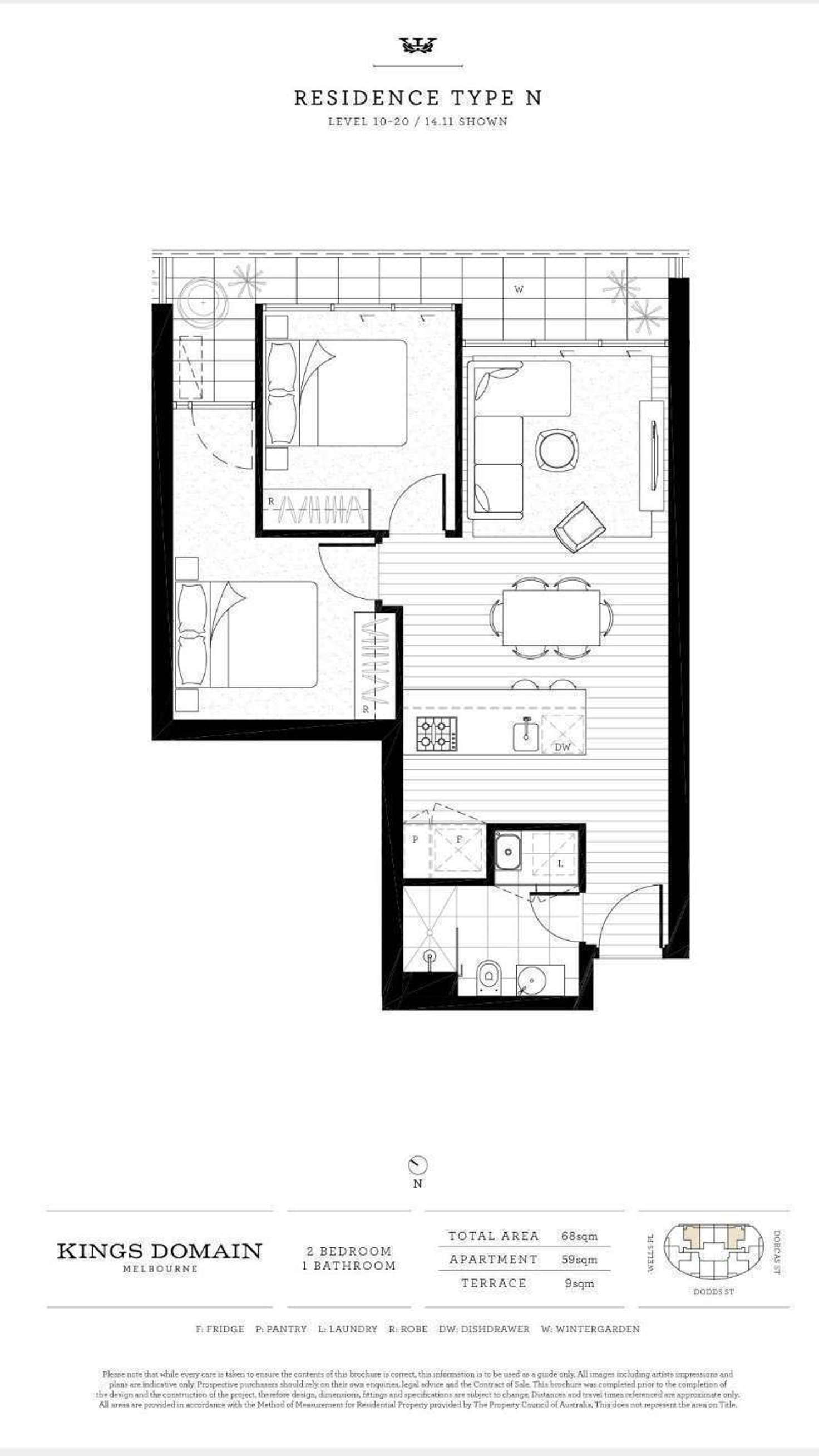 Floorplan of Homely apartment listing, 1502/68-70 Dorcas Street, Southbank VIC 3006