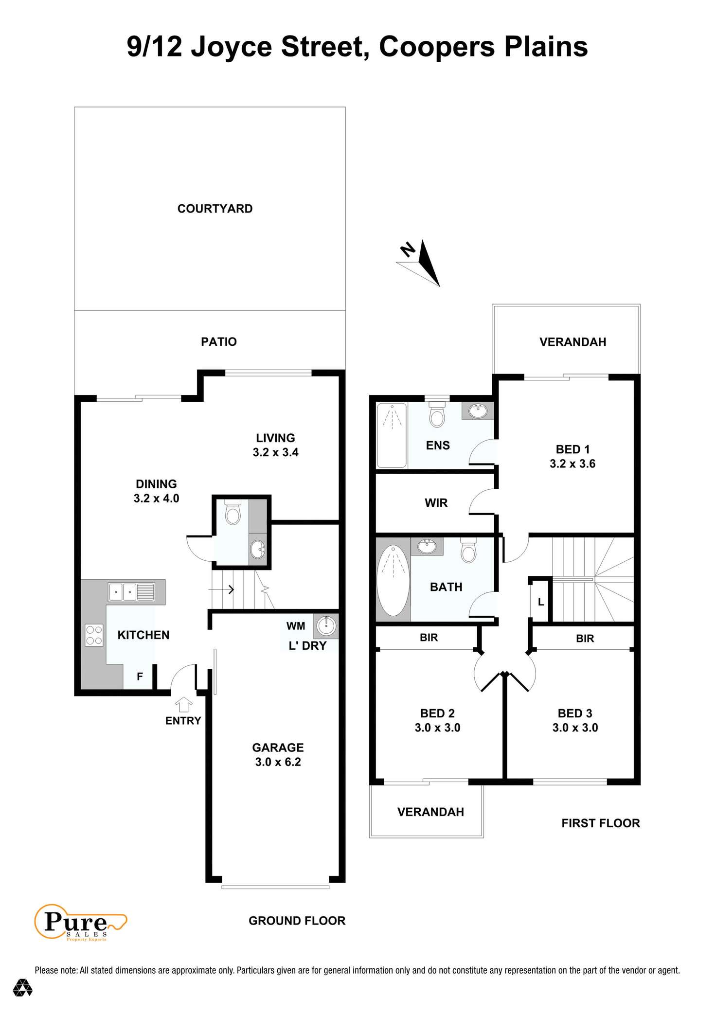 Floorplan of Homely townhouse listing, 9/12 Joyce Street, Coopers Plains QLD 4108
