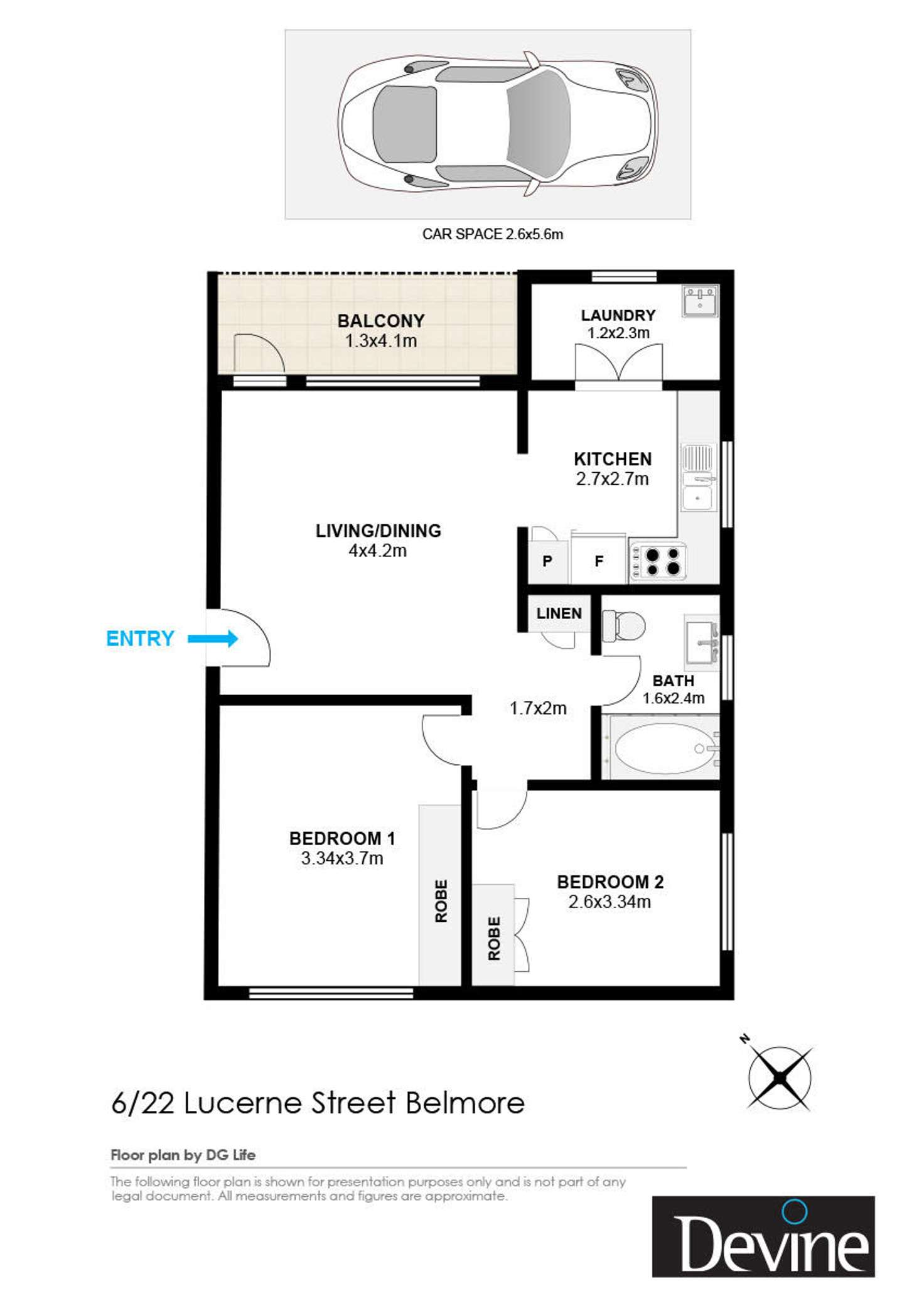 Floorplan of Homely apartment listing, 6/22 Lucerne Street, Belmore NSW 2192