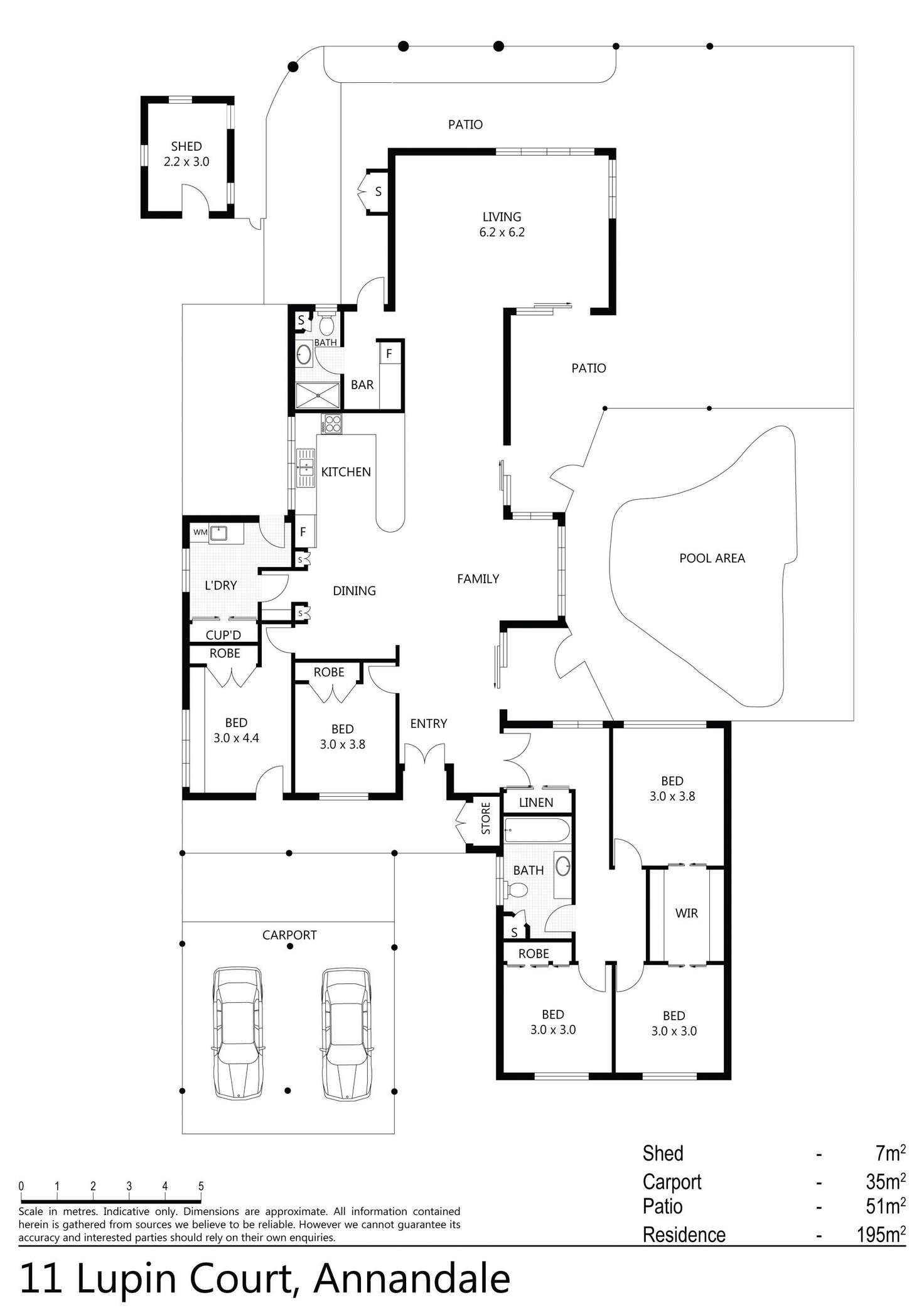 Floorplan of Homely house listing, 11 Lupin Court, Annandale QLD 4814