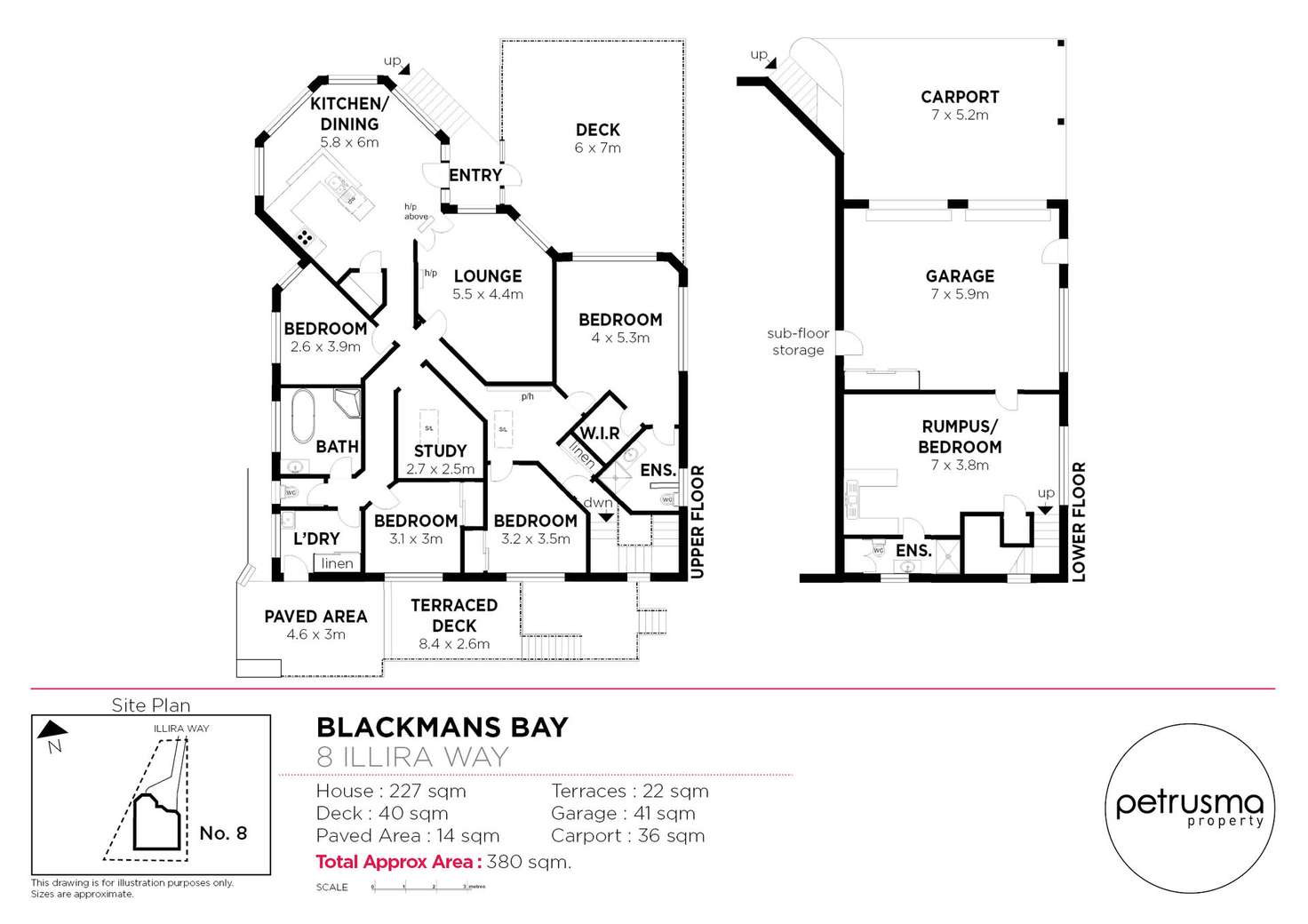 Floorplan of Homely house listing, 8 Illira Way, Blackmans Bay TAS 7052