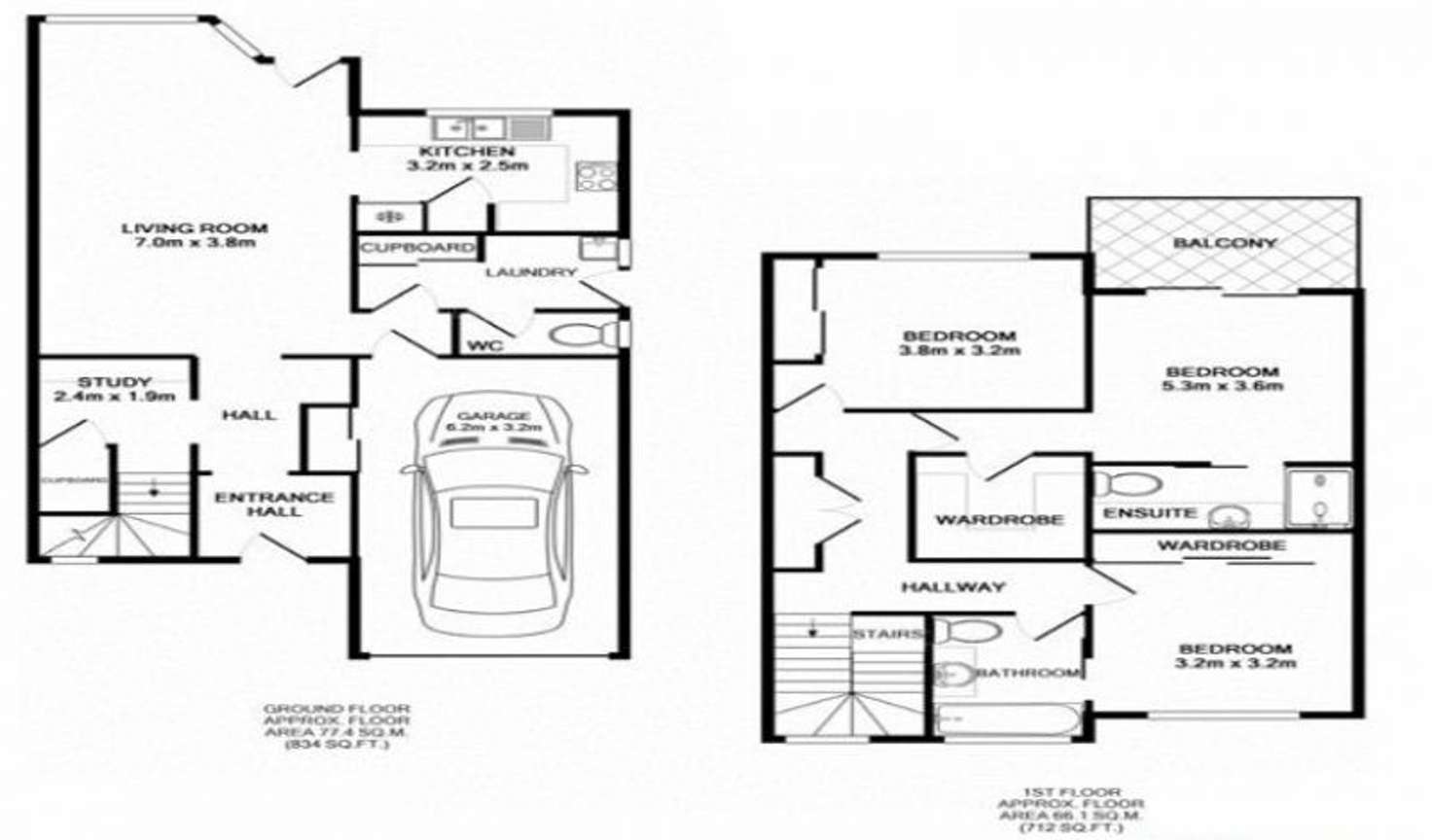 Floorplan of Homely townhouse listing, 4/100 Lockrose Street, Mitchelton QLD 4053