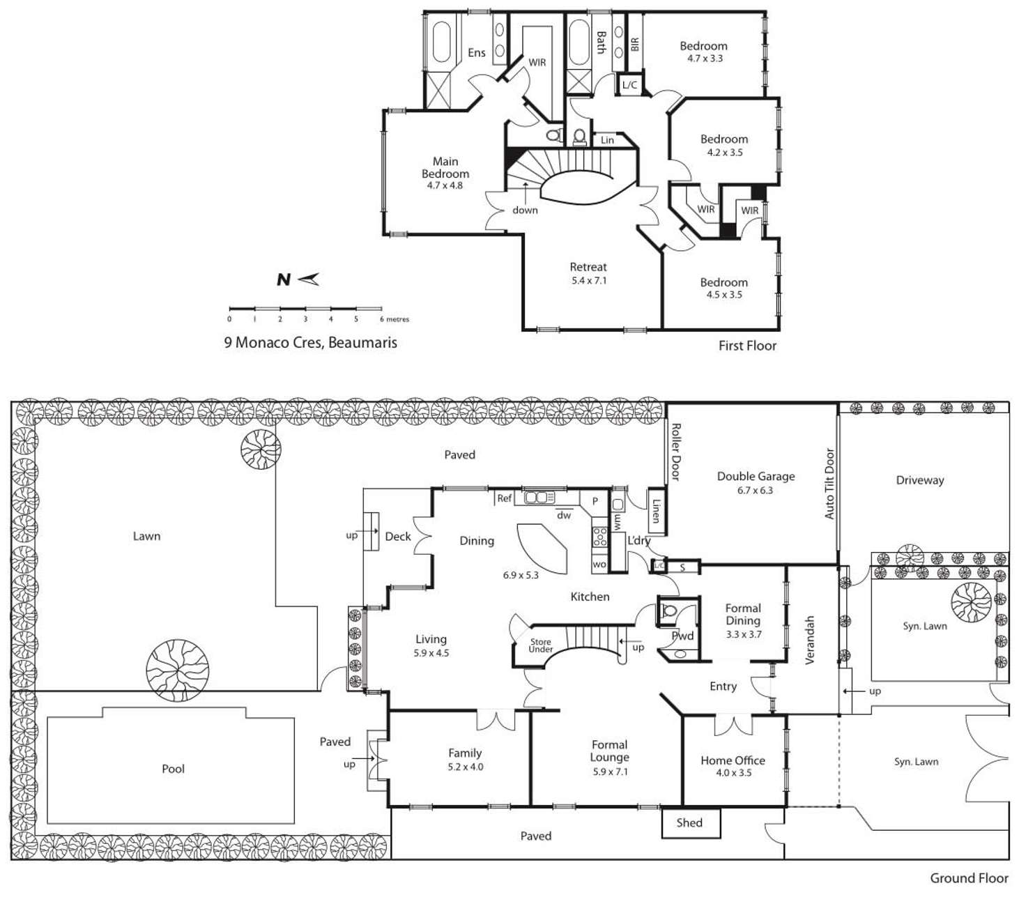 Floorplan of Homely house listing, 9 Monaco Crescent, Beaumaris VIC 3193