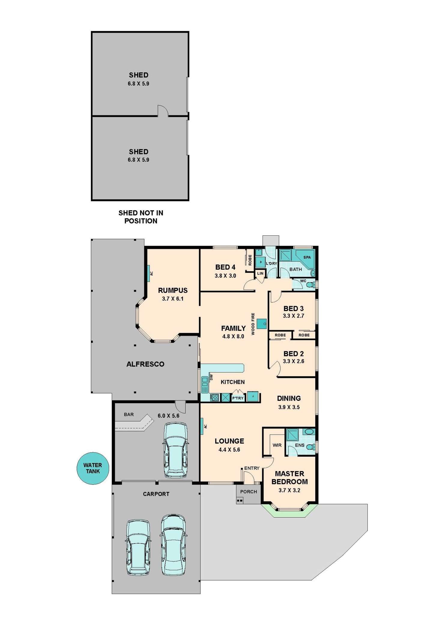 Floorplan of Homely house listing, 2 DEREK DRIVE, Broadford VIC 3658