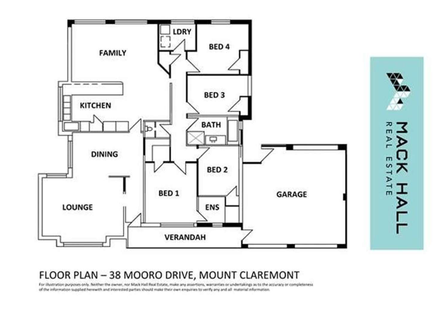 Floorplan of Homely house listing, 38 Mooro Drive, Mount Claremont WA 6010