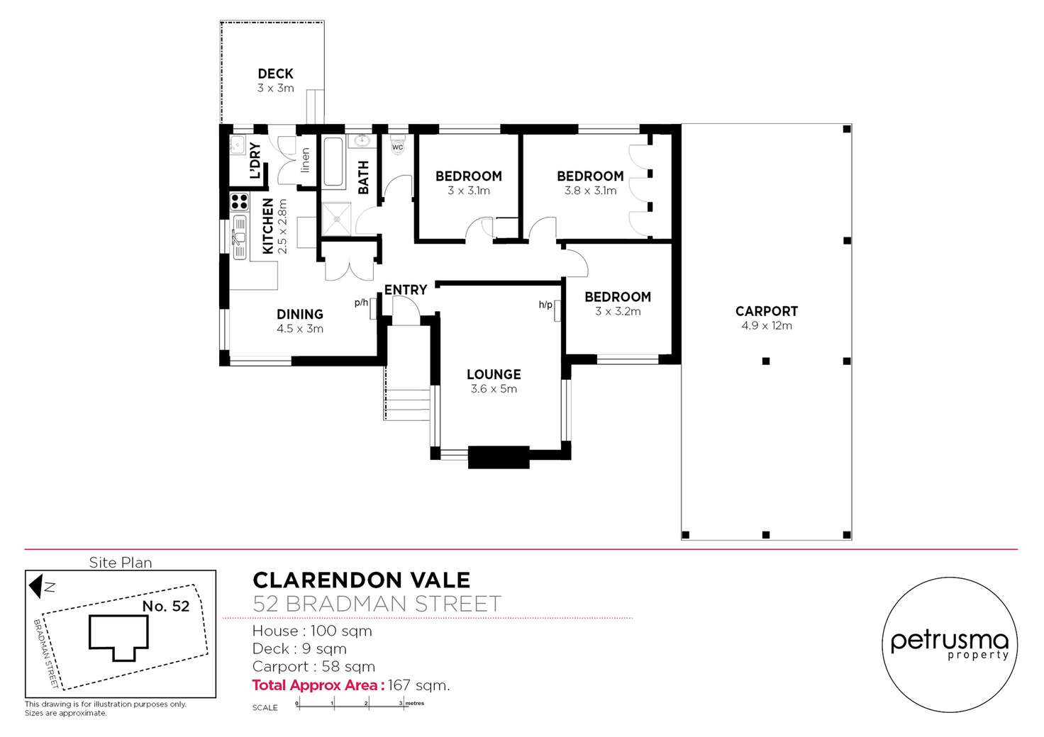 Floorplan of Homely house listing, 52 Bradman Street, Clarendon Vale TAS 7019