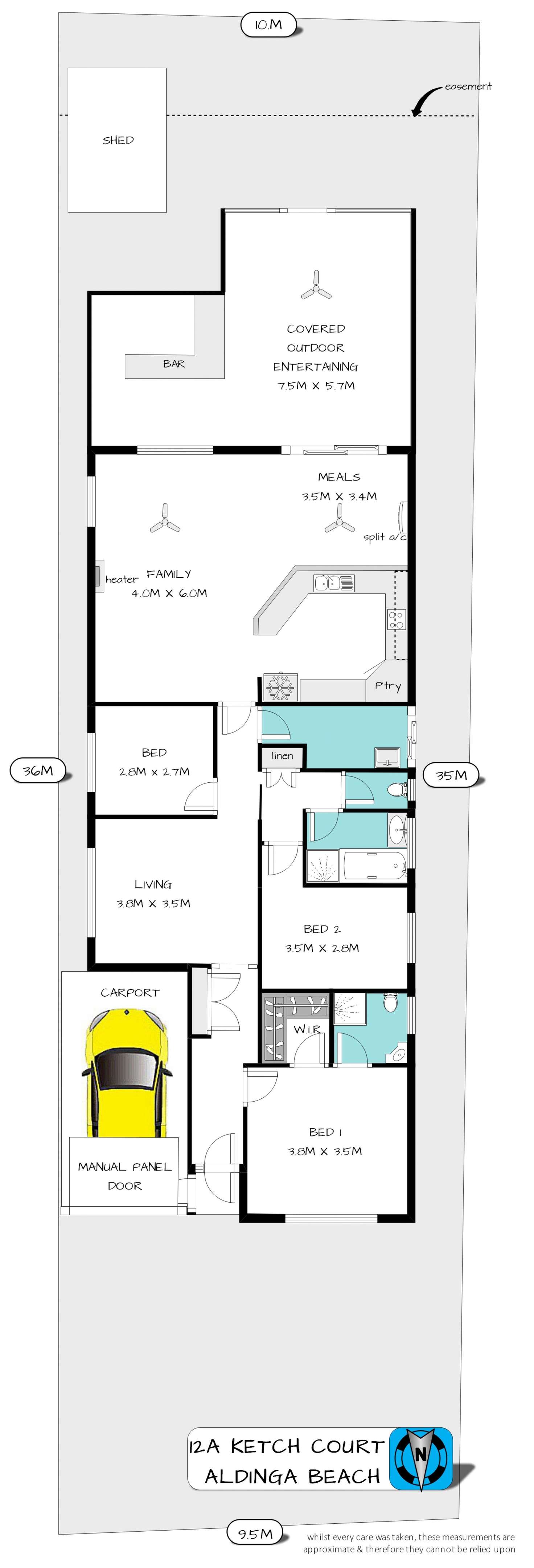 Floorplan of Homely house listing, 12A Ketch Court, Aldinga Beach SA 5173