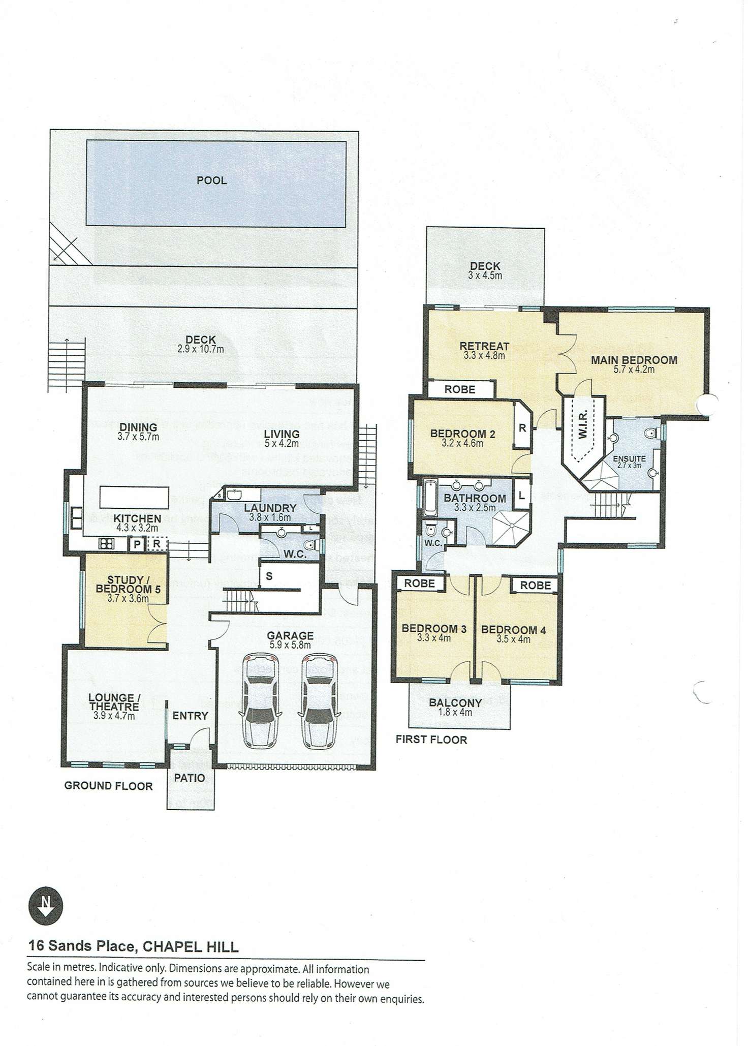 Floorplan of Homely house listing, 16 Sands Place, Chapel Hill QLD 4069