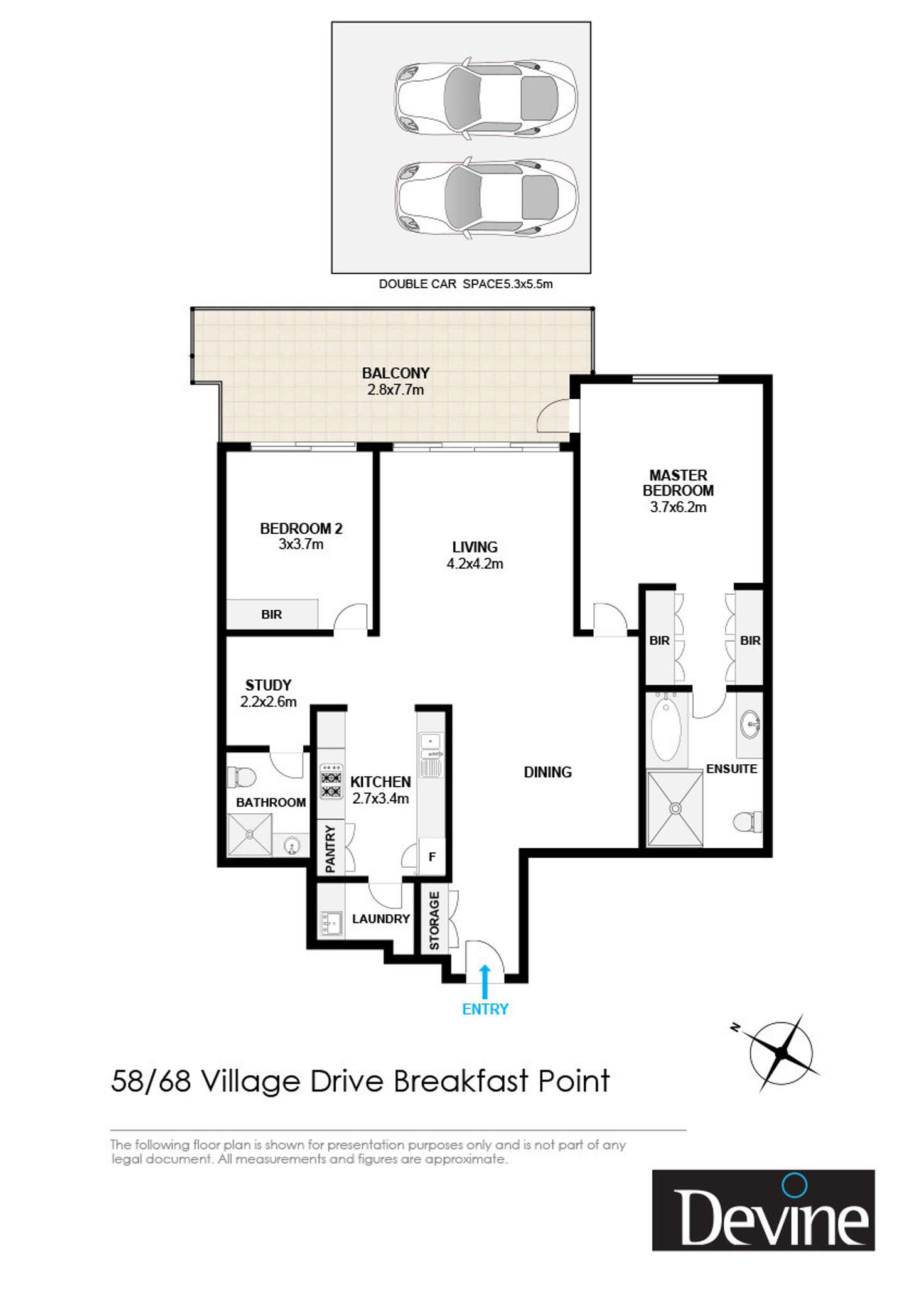 Floorplan of Homely apartment listing, 58/68 Village Drive, Breakfast Point NSW 2137