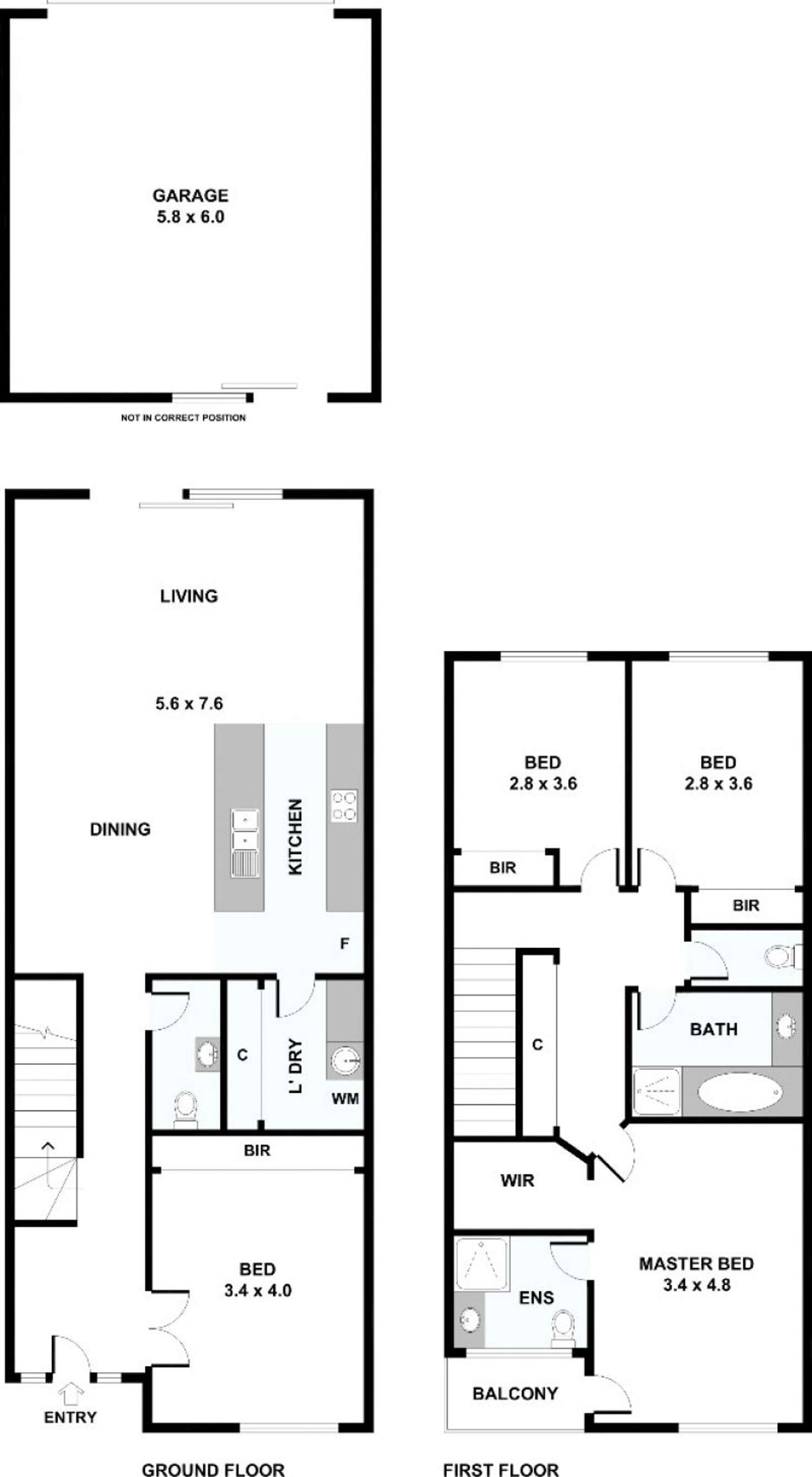 Floorplan of Homely townhouse listing, 20/38 Mallard Circuit, Craigieburn VIC 3064