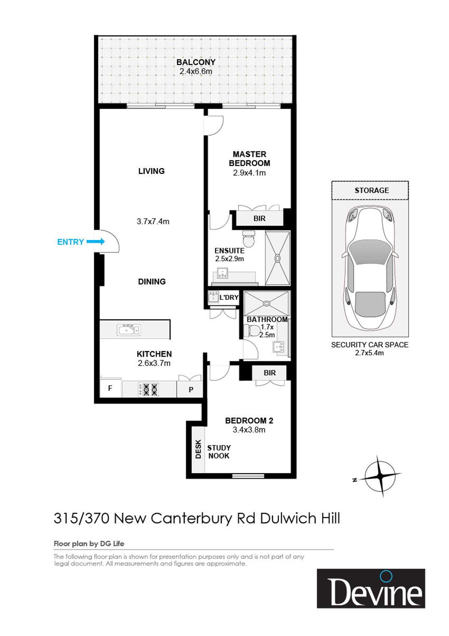 Floorplan of Homely apartment listing, 315/370 New Canterbury Road, Dulwich Hill NSW 2203