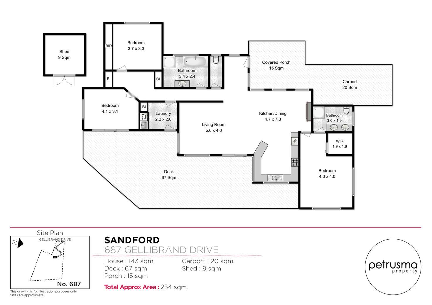 Floorplan of Homely house listing, 687 Gellibrand Drive, Sandford TAS 7020