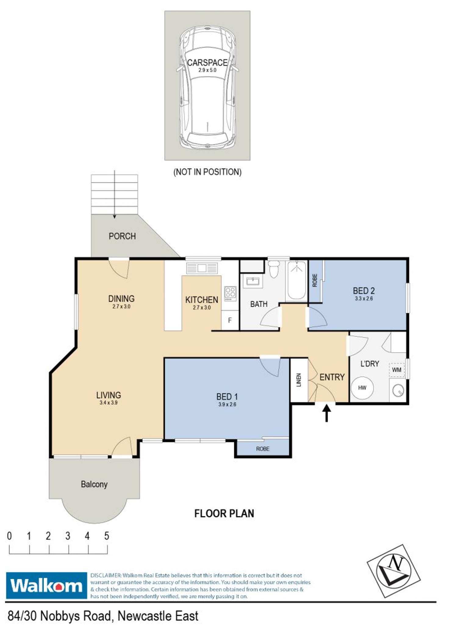 Floorplan of Homely unit listing, 84/30 Nobbys Road, Newcastle East NSW 2300