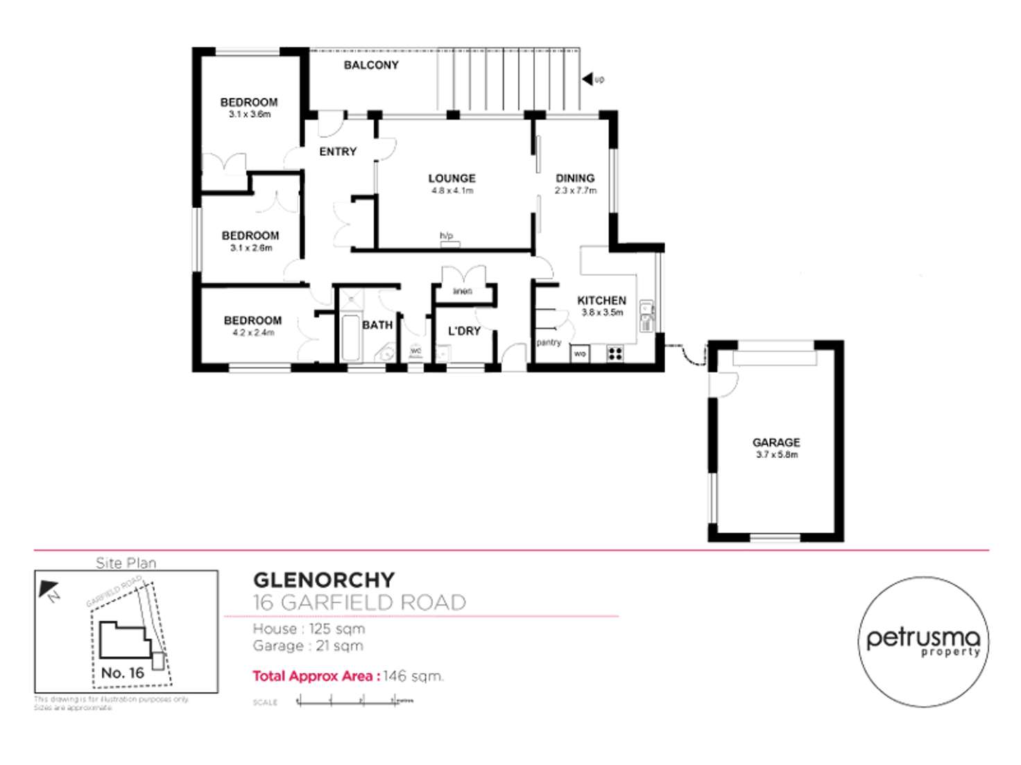 Floorplan of Homely house listing, 16 Garfield Road, Glenorchy TAS 7010