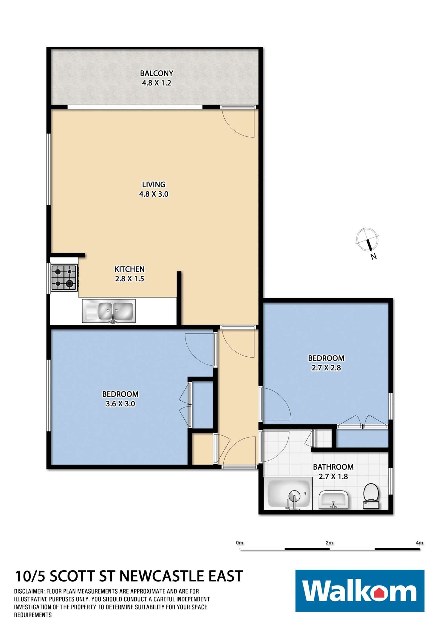 Floorplan of Homely house listing, 10/5 Scott Street, Newcastle East NSW 2300