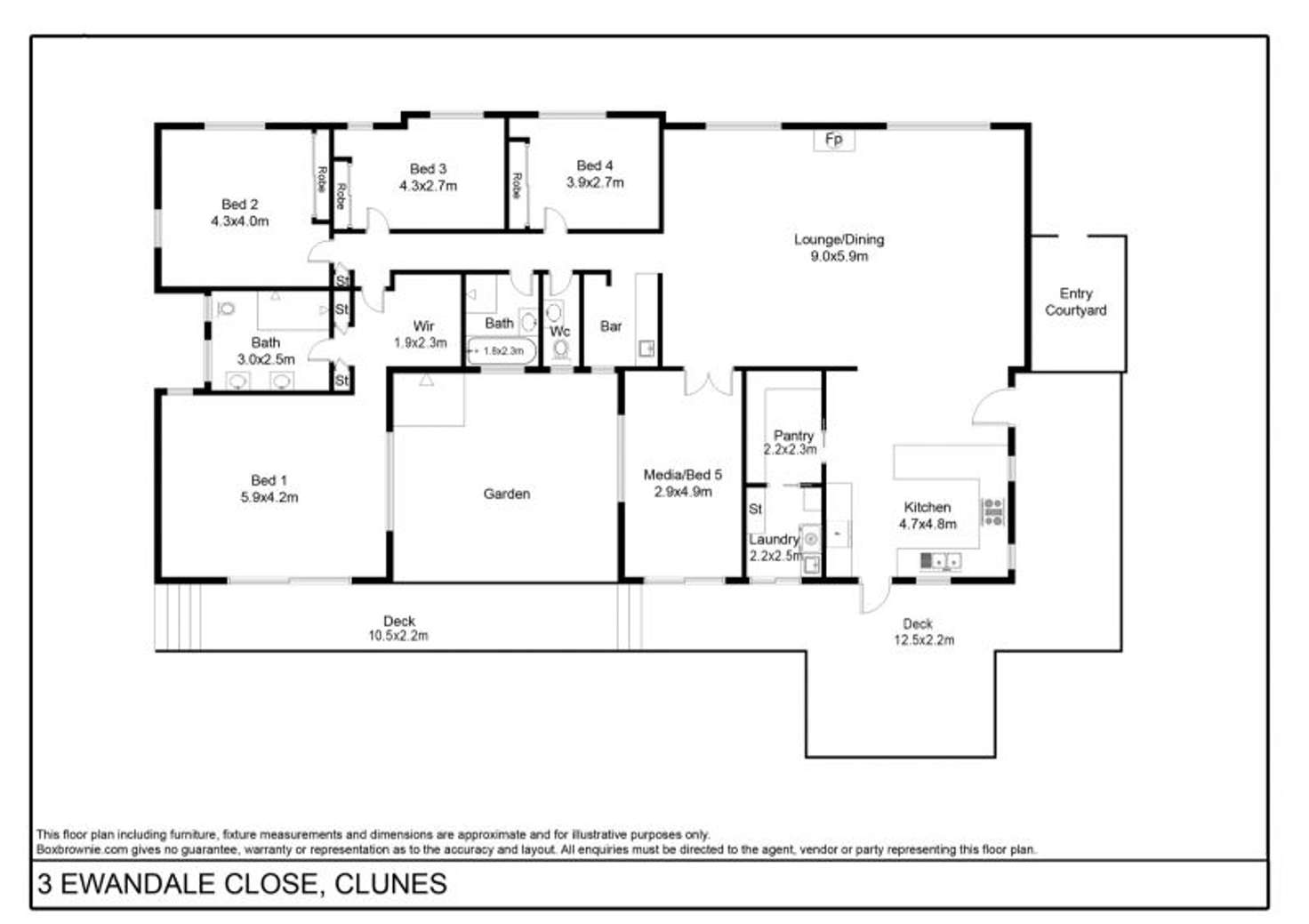 Floorplan of Homely house listing, 3 Ewandale Close, Clunes NSW 2480