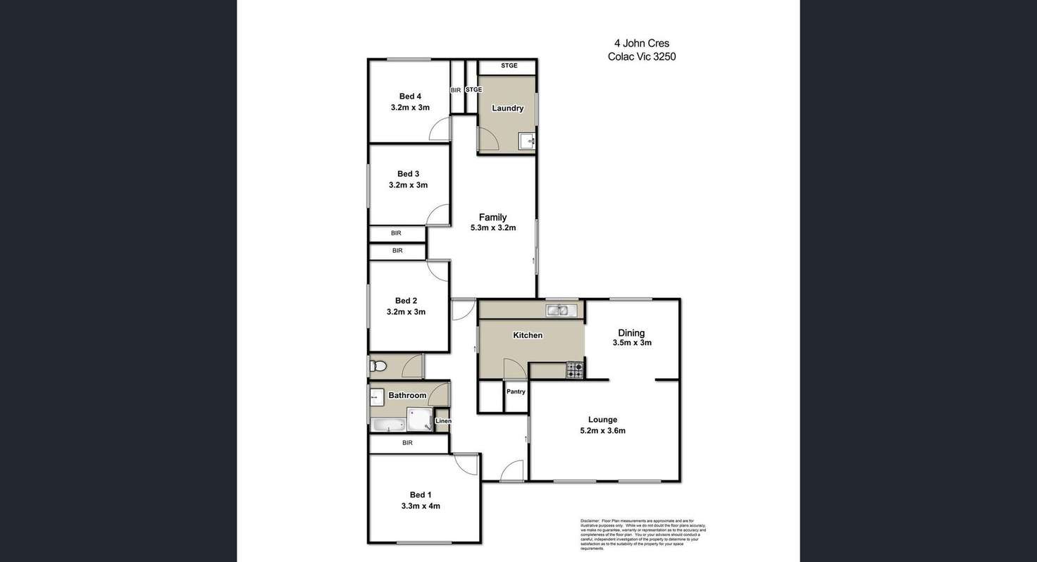 Floorplan of Homely house listing, 4 John Crescent, Colac VIC 3250