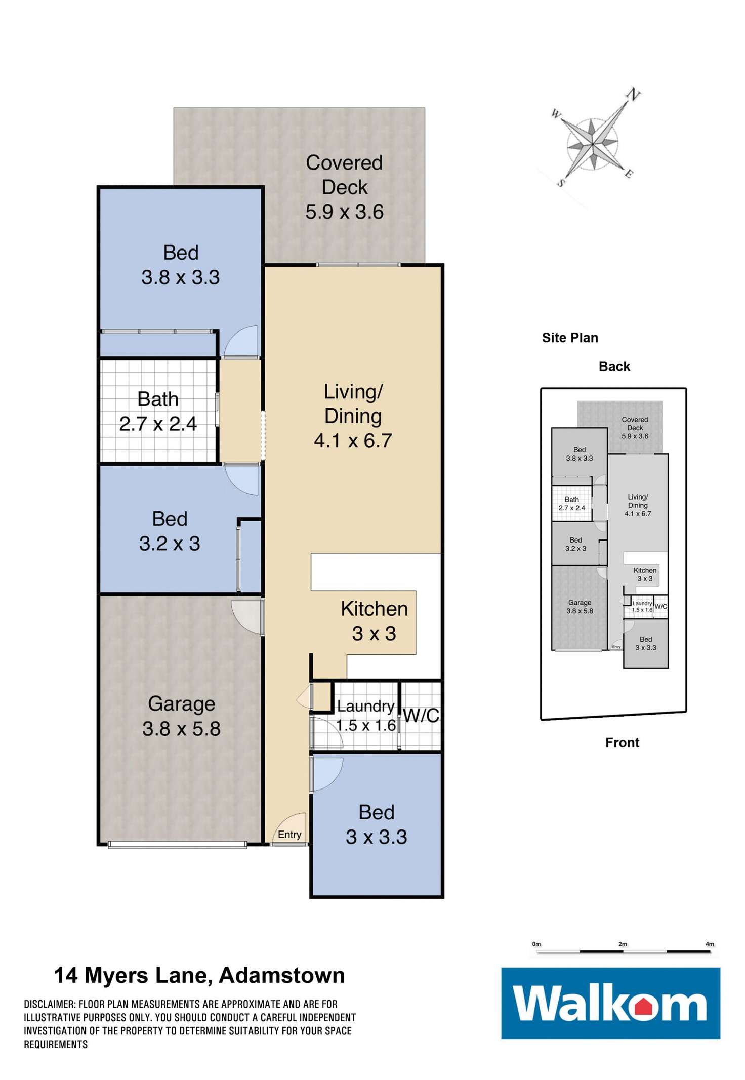 Floorplan of Homely house listing, 14 Myers Lane, Adamstown NSW 2289