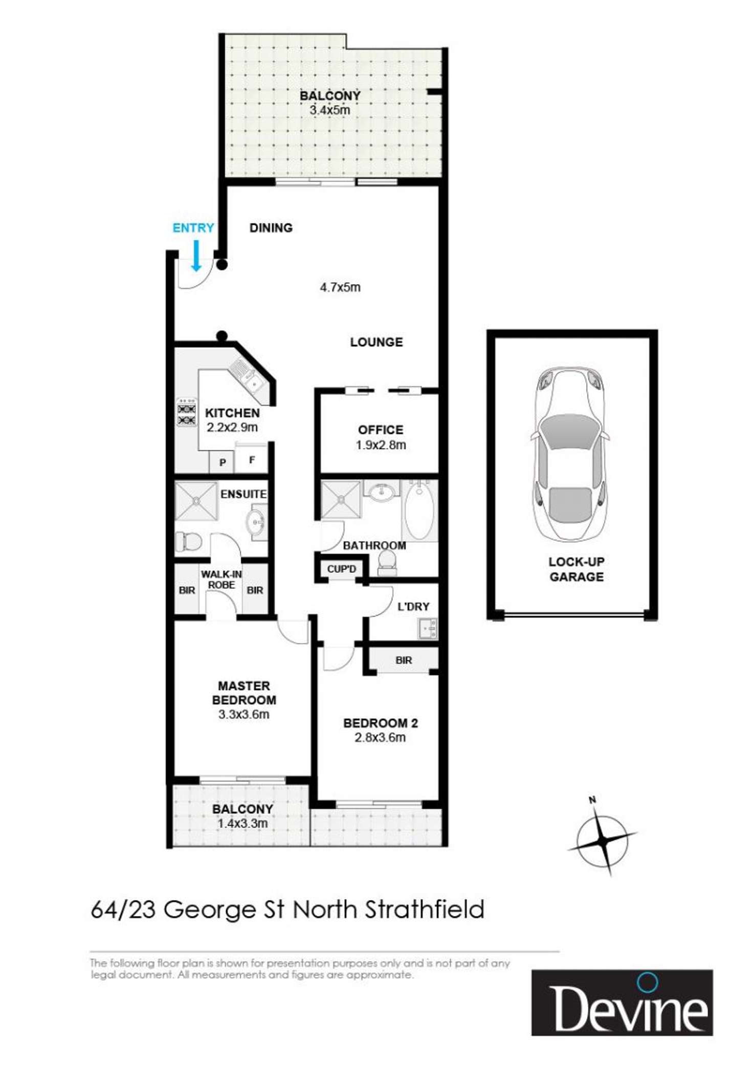 Floorplan of Homely apartment listing, 64/23 George Street, North Strathfield NSW 2137