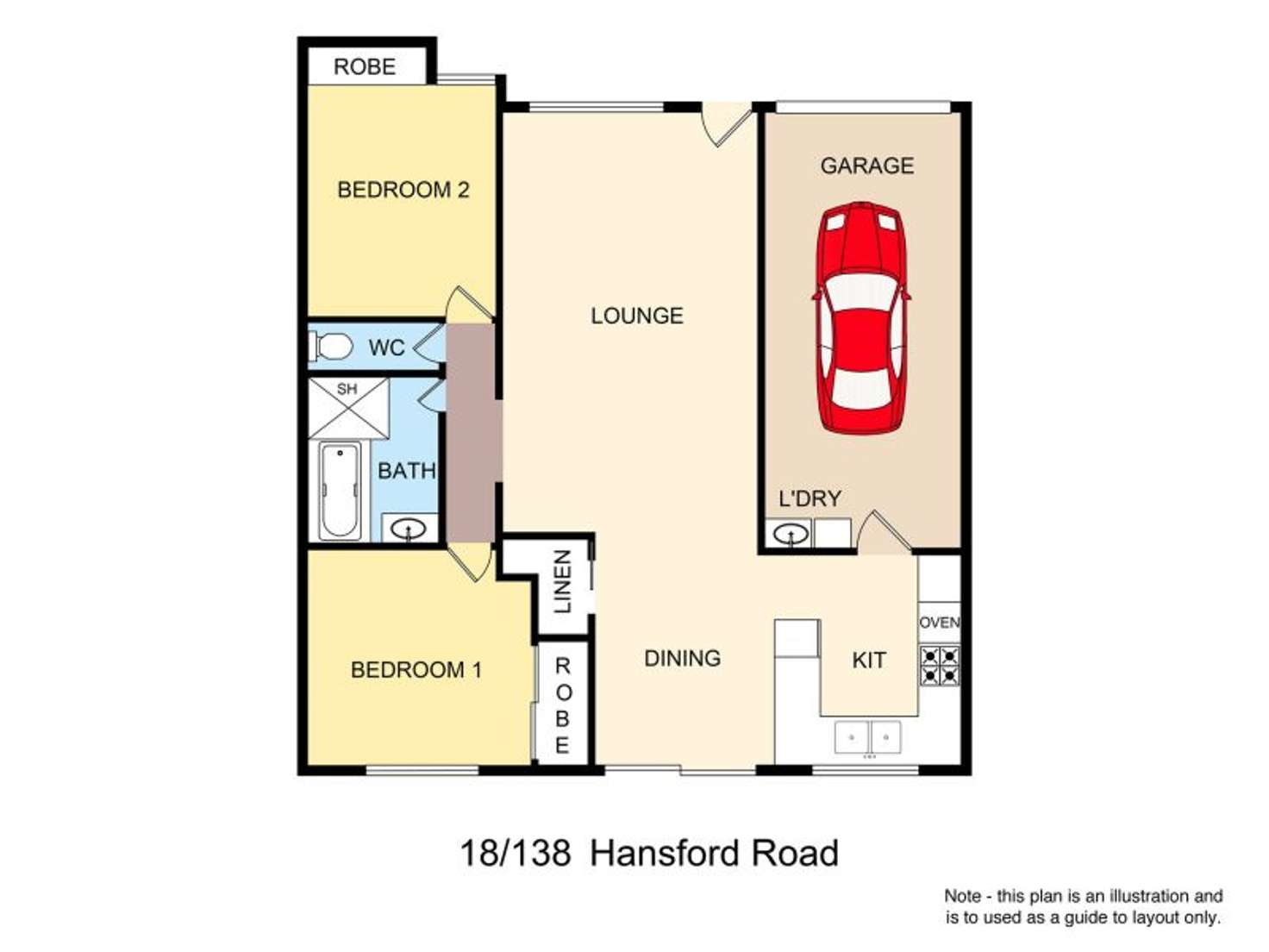 Floorplan of Homely townhouse listing, 18/138 Hansford Road, Coombabah QLD 4216
